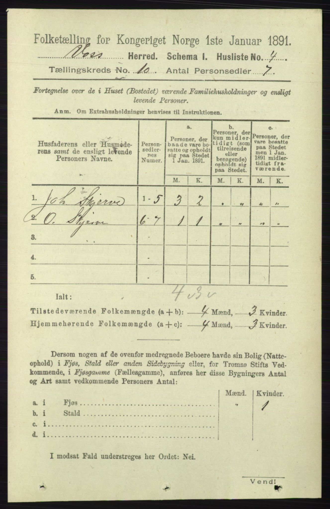 RA, 1891 census for 1235 Voss, 1891, p. 5108