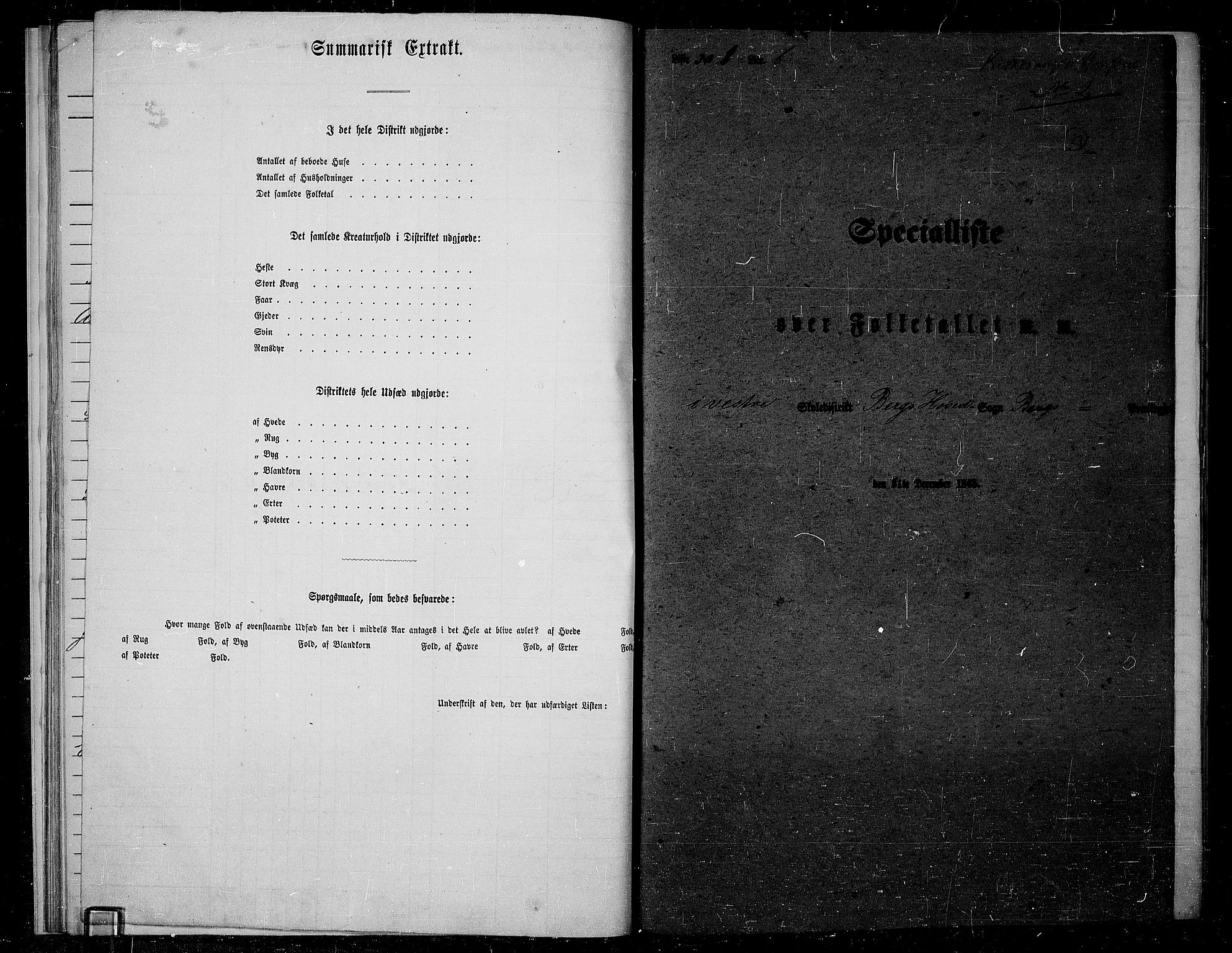 RA, 1865 census for Berg, 1865, p. 23