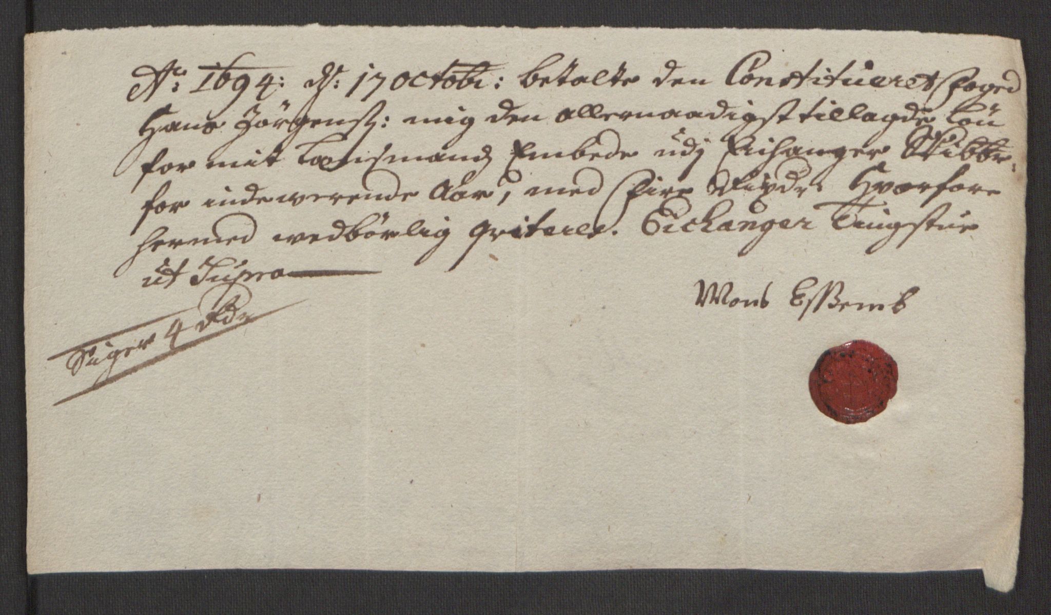 Rentekammeret inntil 1814, Reviderte regnskaper, Fogderegnskap, AV/RA-EA-4092/R51/L3182: Fogderegnskap Nordhordland og Voss, 1694, p. 320