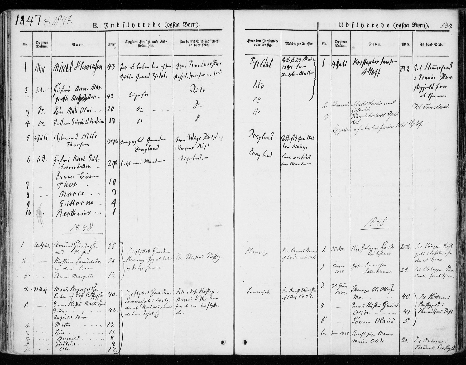 Ministerialprotokoller, klokkerbøker og fødselsregistre - Nordland, SAT/A-1459/872/L1033: Parish register (official) no. 872A08, 1840-1863, p. 534