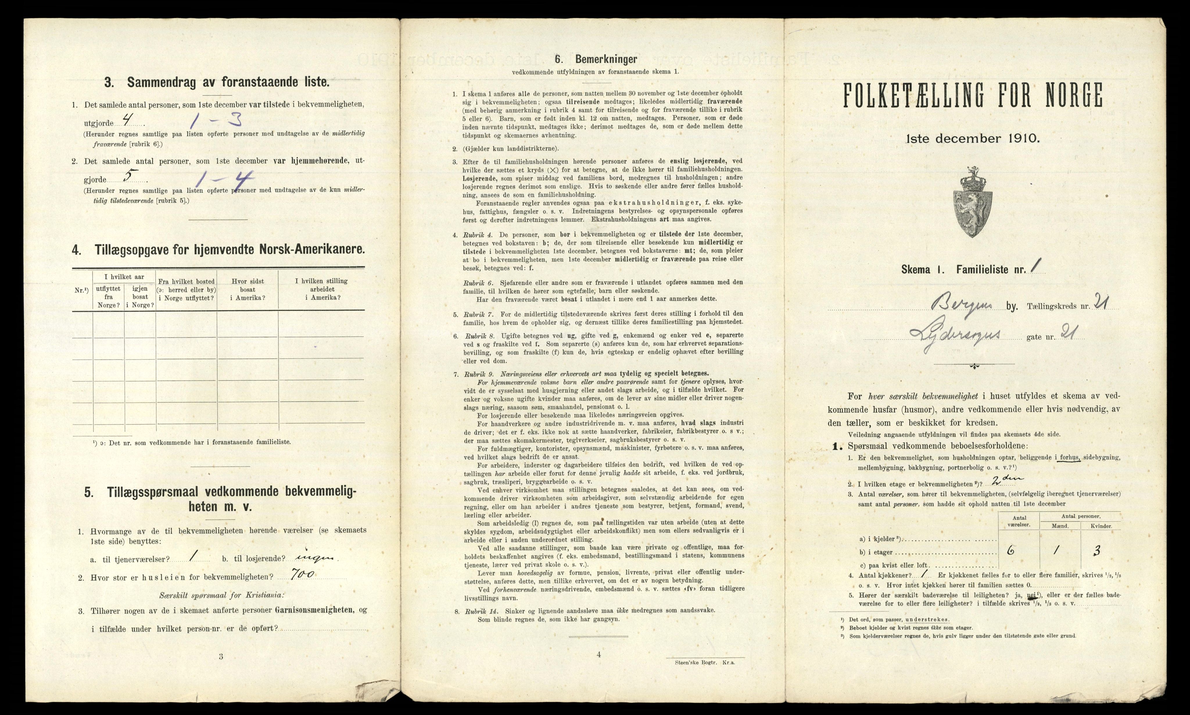 RA, 1910 census for Bergen, 1910, p. 6777