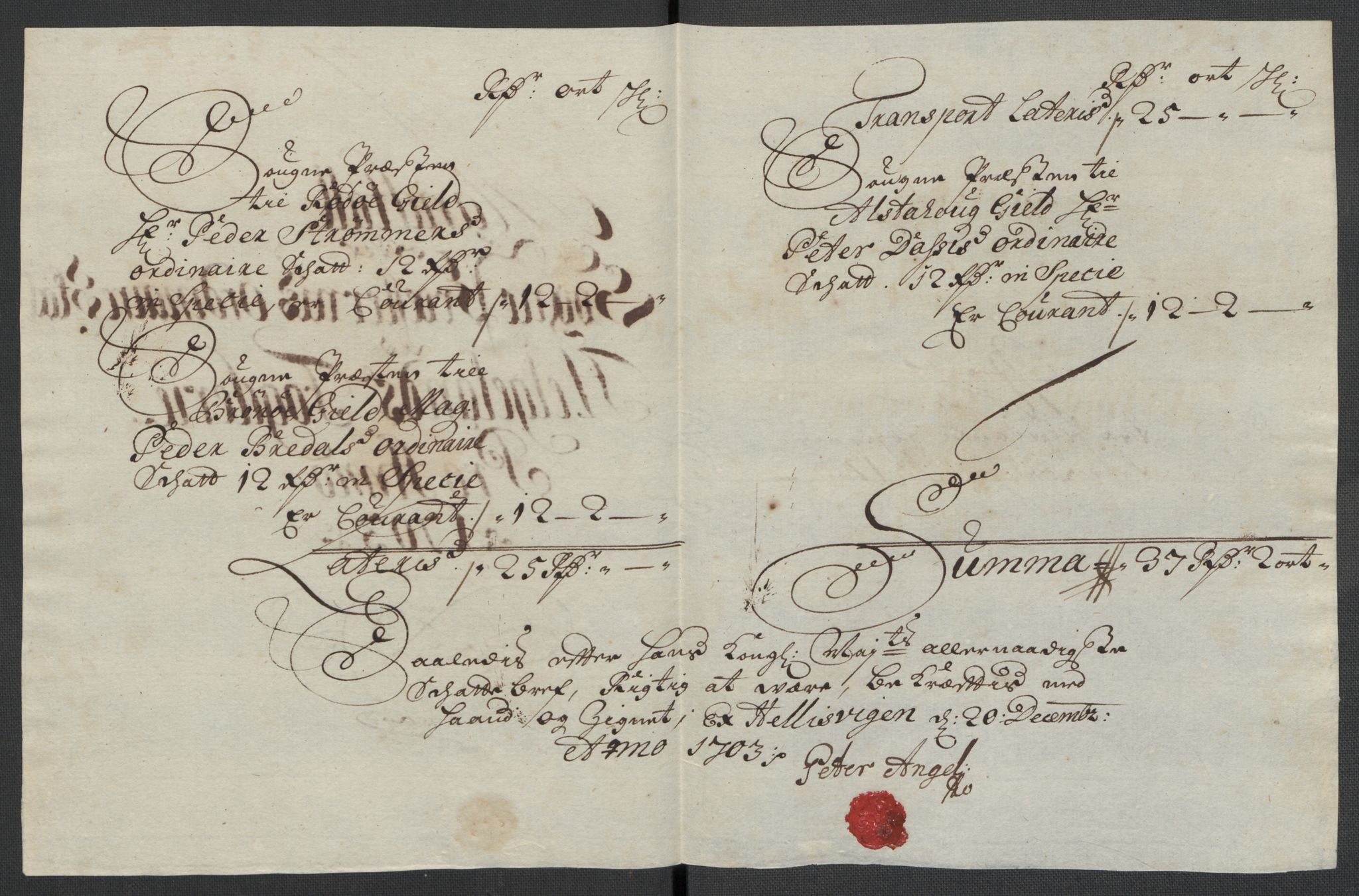 Rentekammeret inntil 1814, Reviderte regnskaper, Fogderegnskap, AV/RA-EA-4092/R65/L4508: Fogderegnskap Helgeland, 1702-1705, p. 211