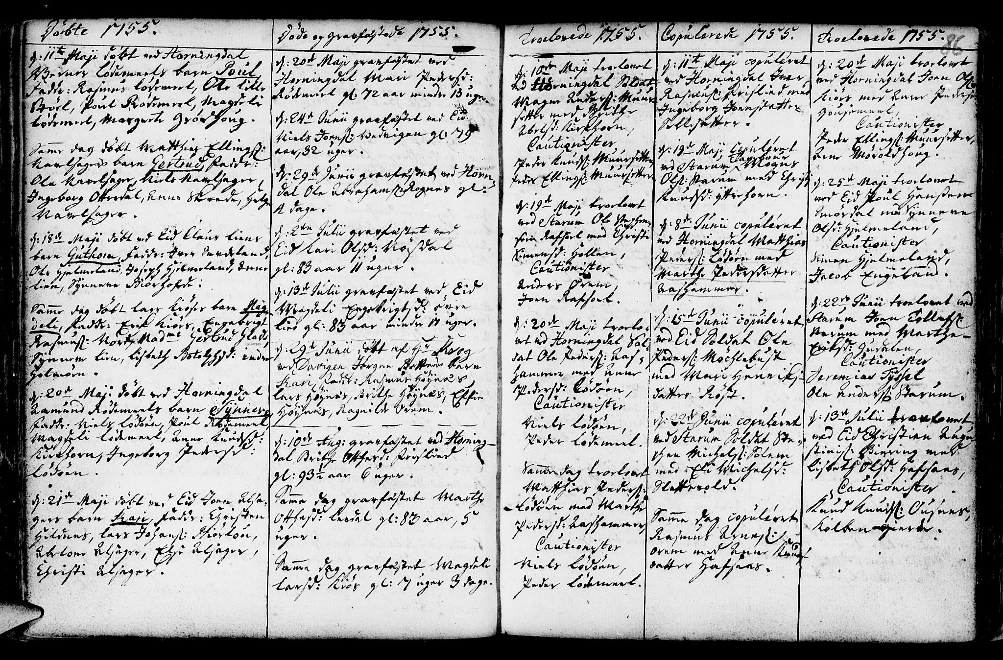 Eid sokneprestembete, AV/SAB-A-82301/H/Haa/Haaa/L0002: Parish register (official) no. A 2, 1741-1769, p. 86