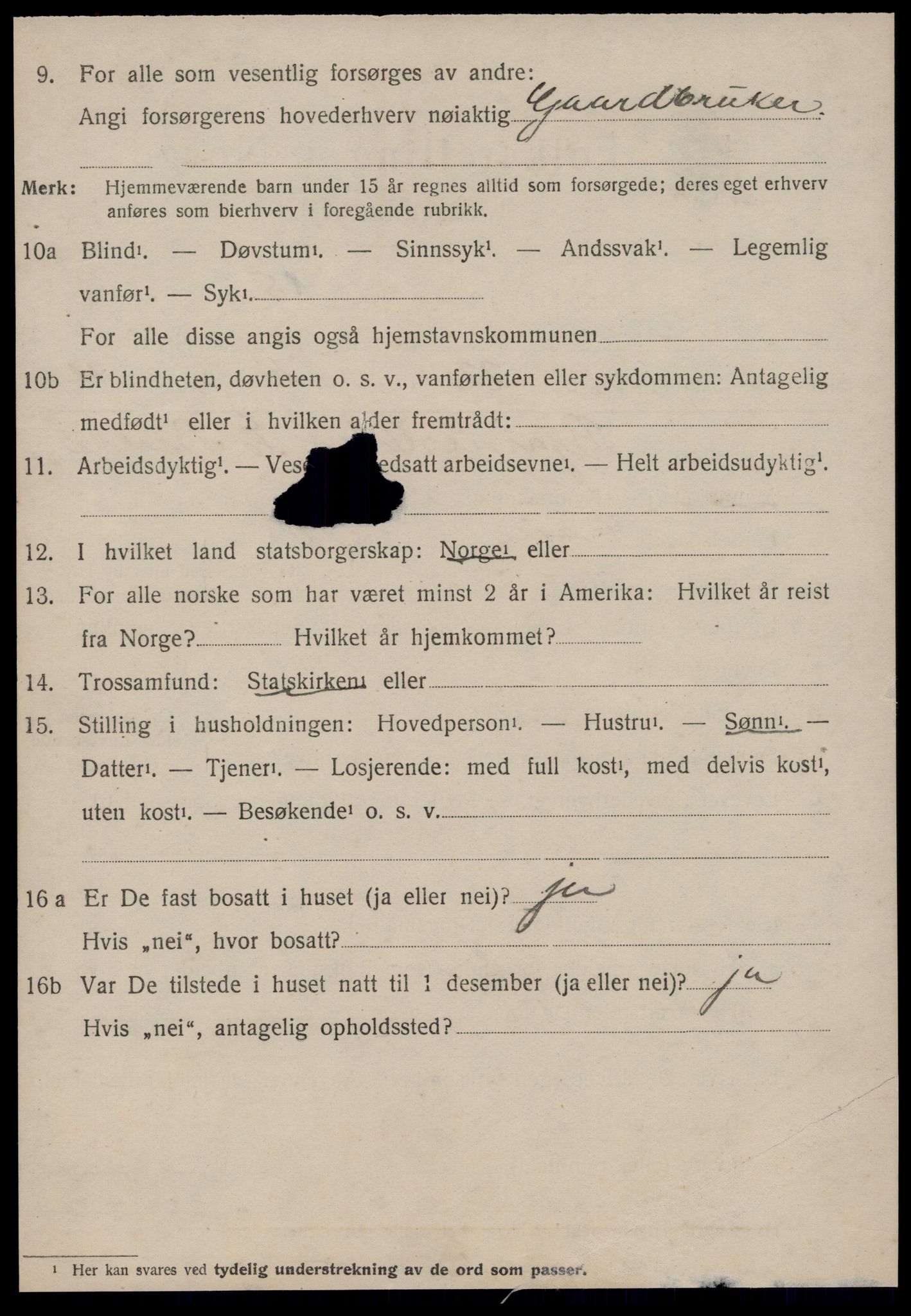 SAT, 1920 census for Ørsta, 1920, p. 4247