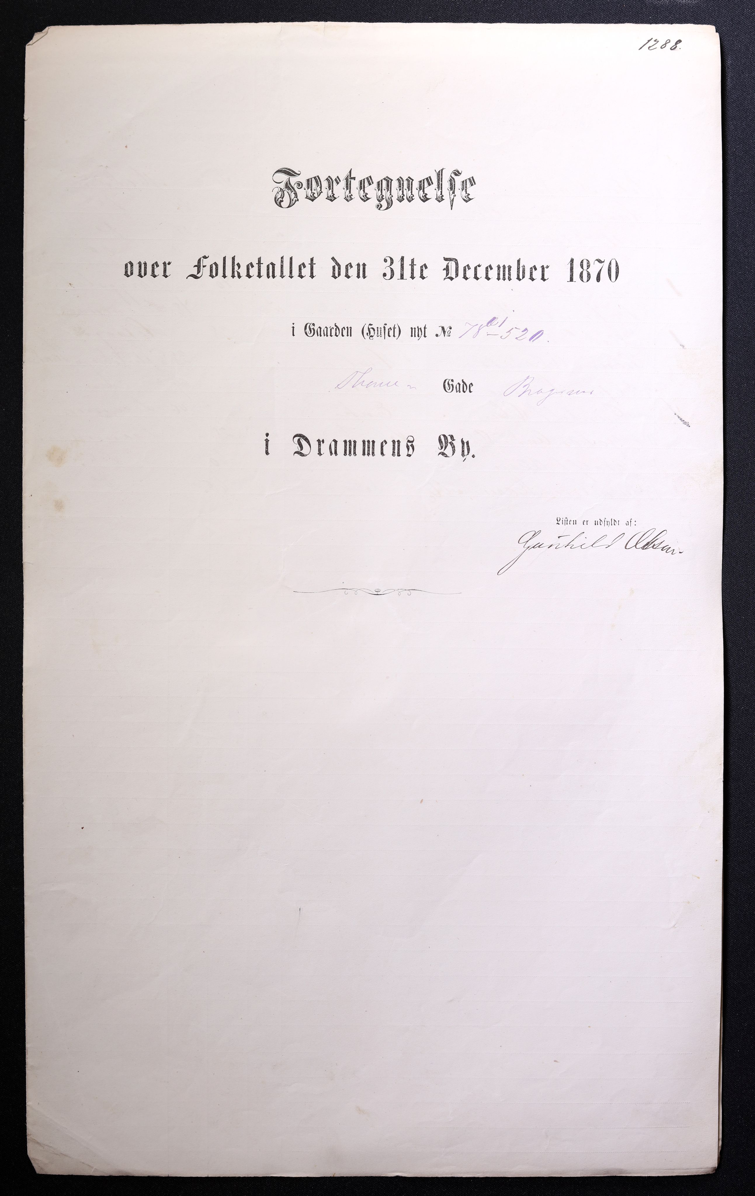 RA, 1870 census for 0602 Drammen, 1870, p. 28