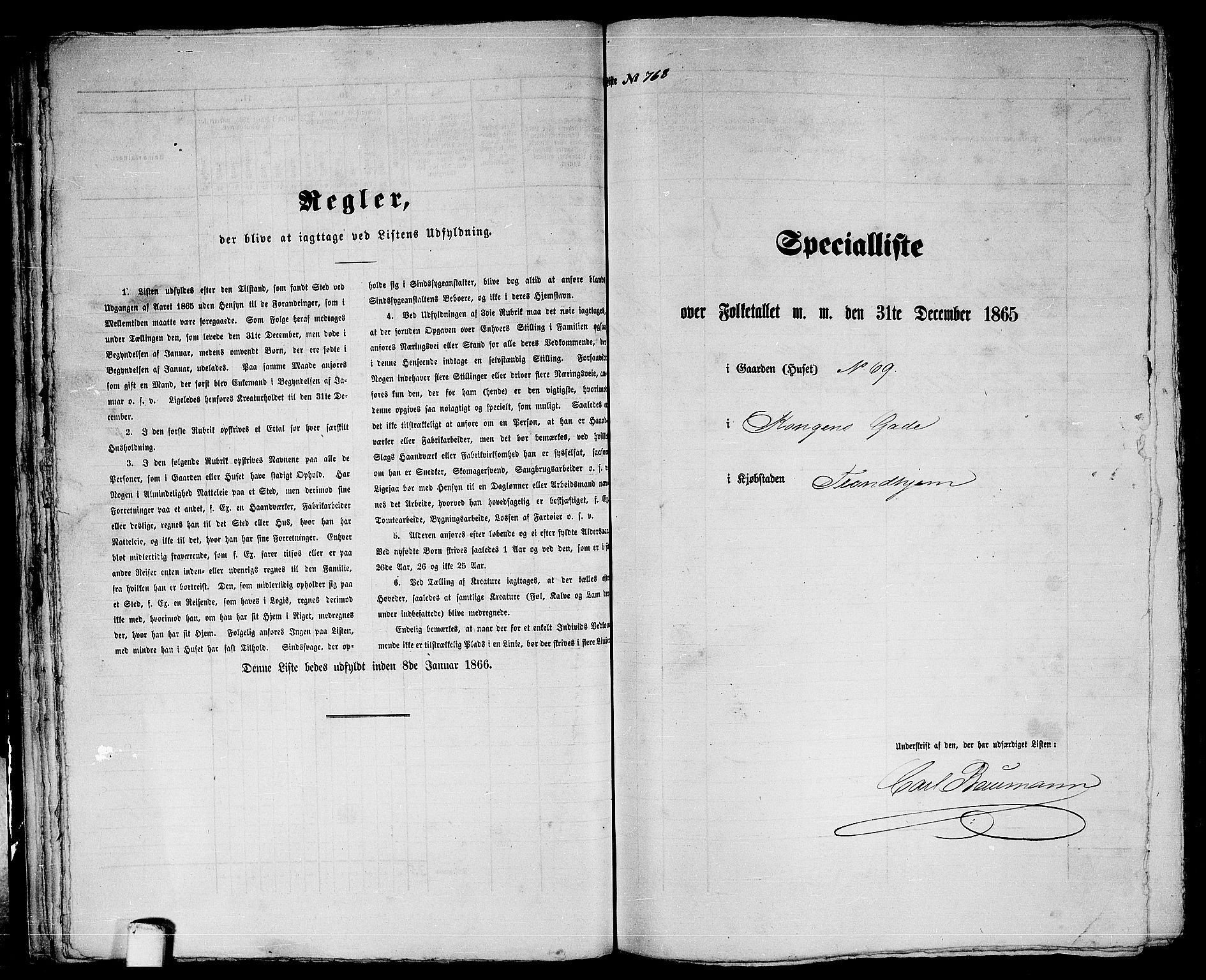 RA, 1865 census for Trondheim, 1865, p. 1589