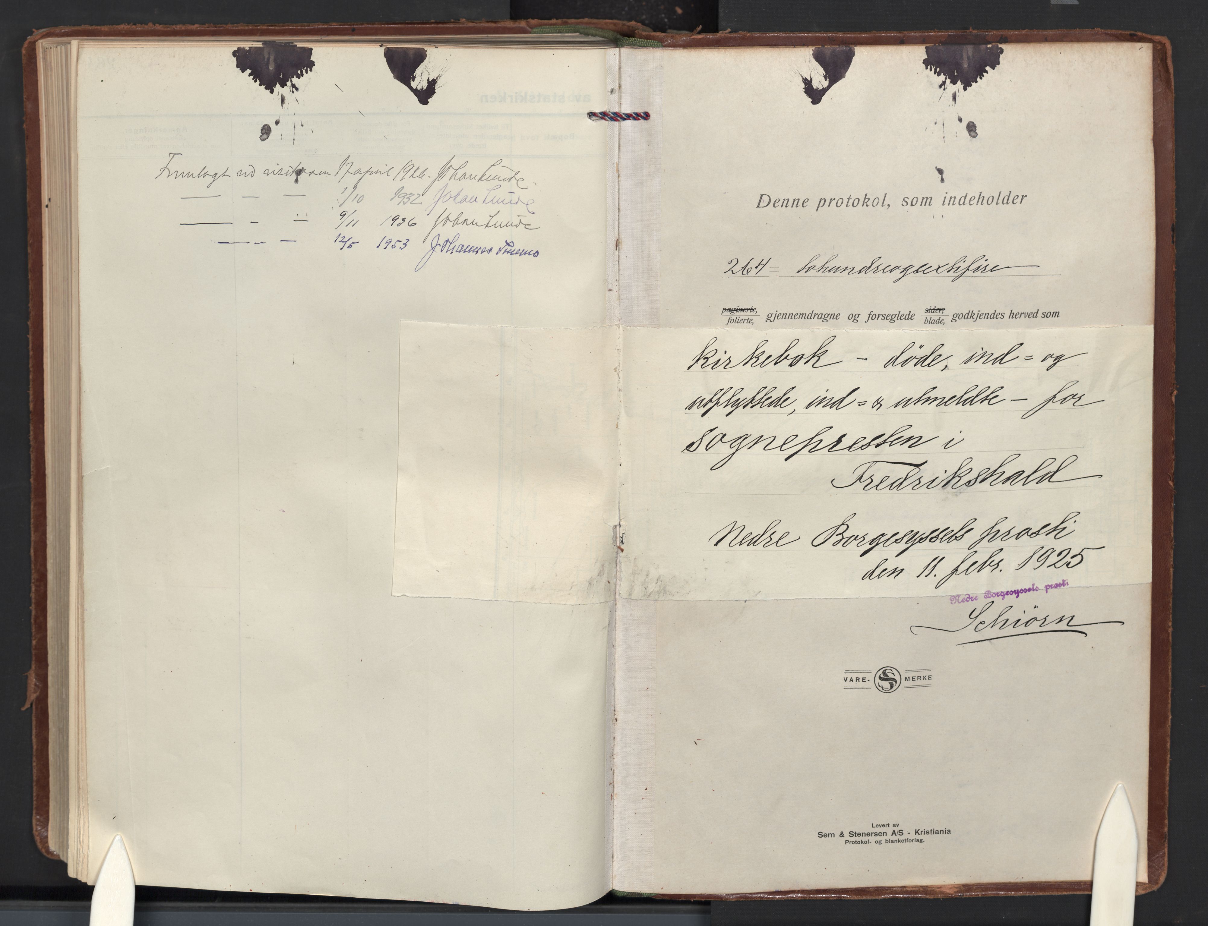 Halden prestekontor Kirkebøker, SAO/A-10909/F/Fa/L0020: Parish register (official) no. I 20, 1925-1941