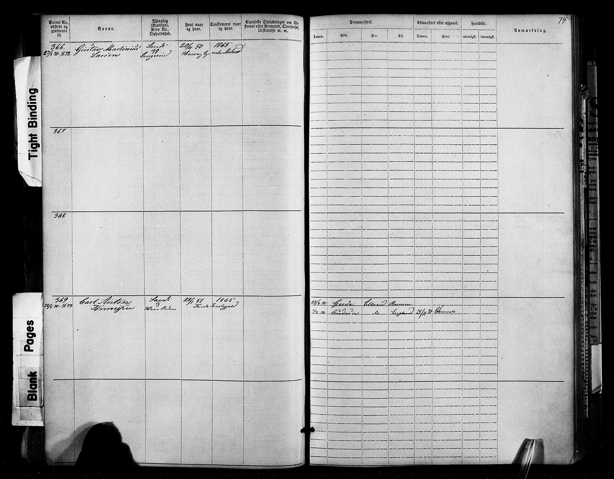 Lillesand mønstringskrets, SAK/2031-0014/F/Fa/L0002: Annotasjonsrulle nr 1-1910 med register, W-8, 1868-1891, p. 81