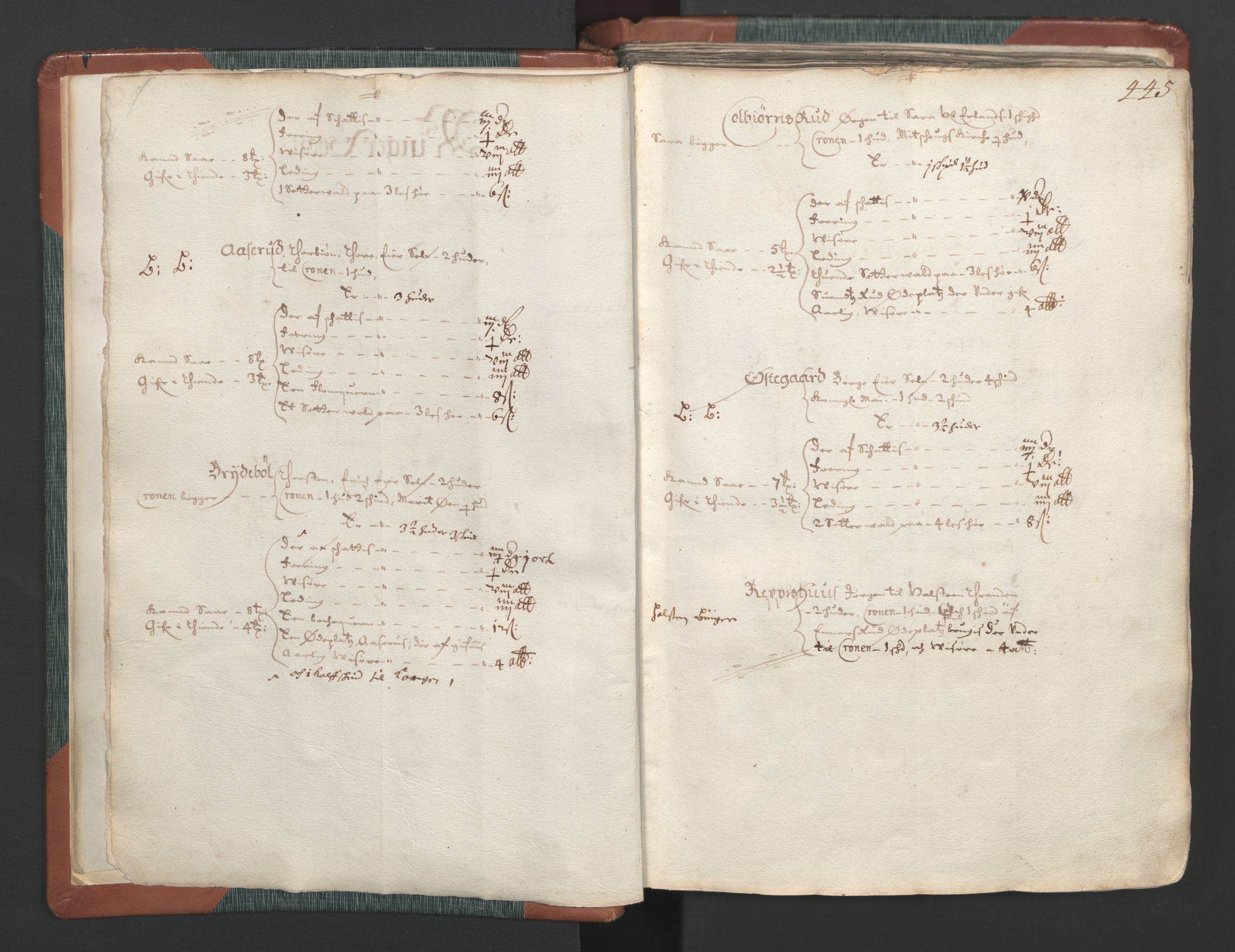 Rentekammeret inntil 1814, Realistisk ordnet avdeling, AV/RA-EA-4070/L/L0009: Oppland lagdømme. Alminnelig jordebok med skatteligning for Solør, Østerdal, Hadeland og Valdres., 1661, p. 444b-445a