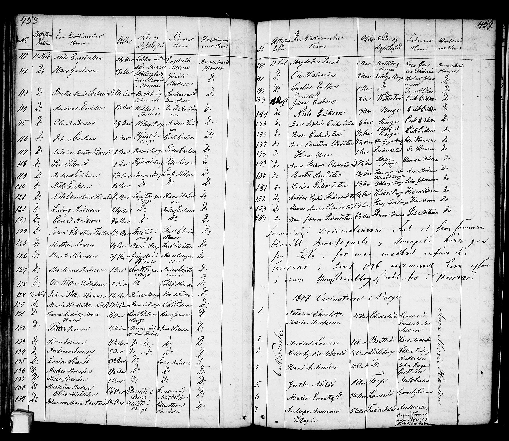 Borge prestekontor Kirkebøker, AV/SAO-A-10903/F/Fa/L0004: Parish register (official) no. I 4, 1836-1848, p. 458-459