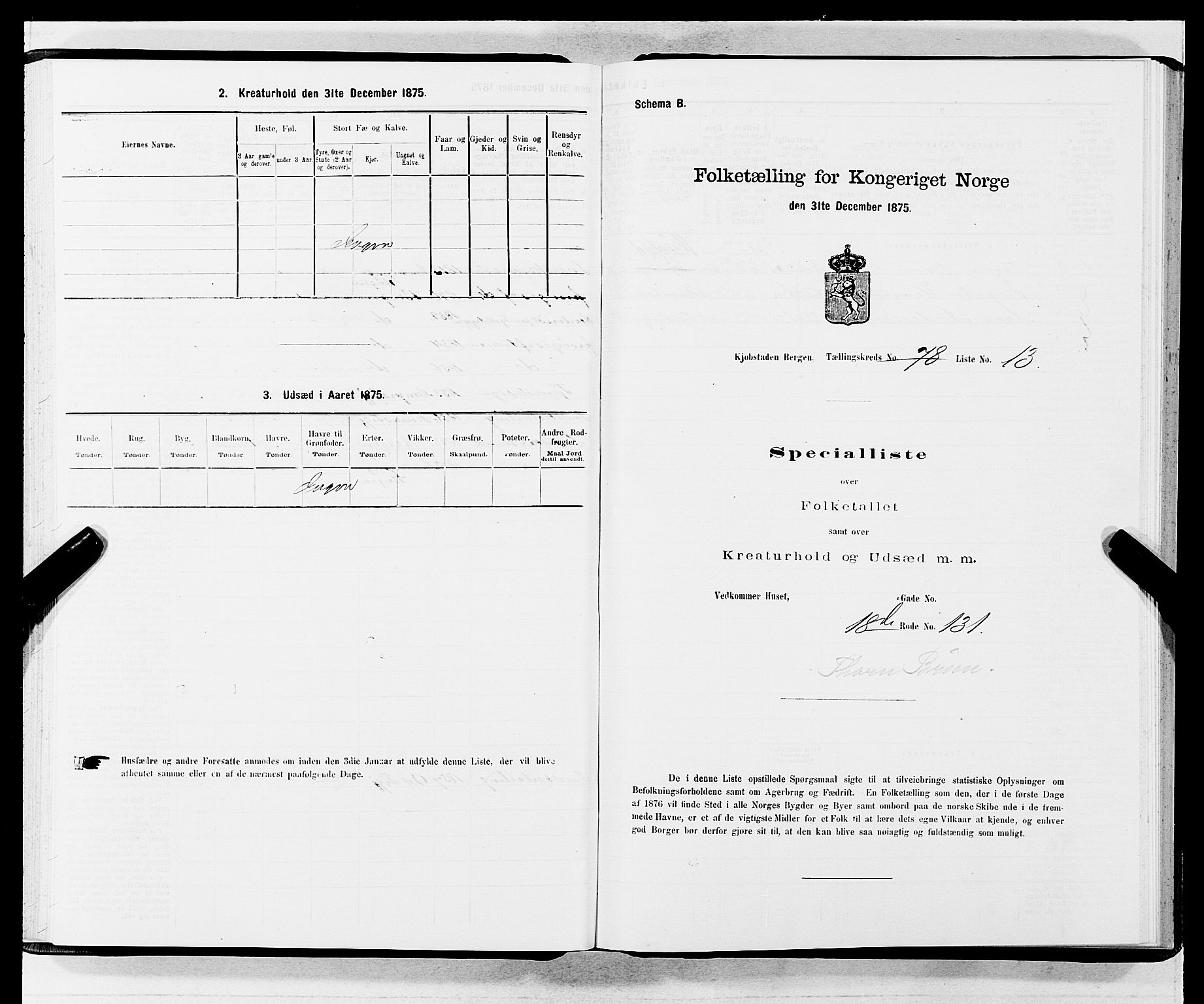 SAB, 1875 census for 1301 Bergen, 1875, p. 4204