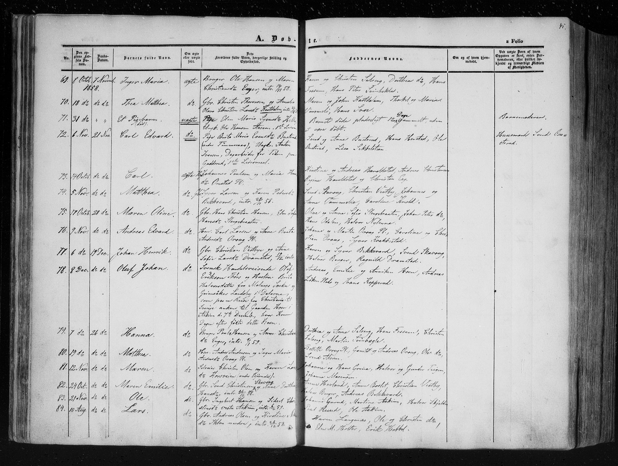 Askim prestekontor Kirkebøker, SAO/A-10900/F/Fa/L0005: Parish register (official) no. 5, 1847-1879, p. 41