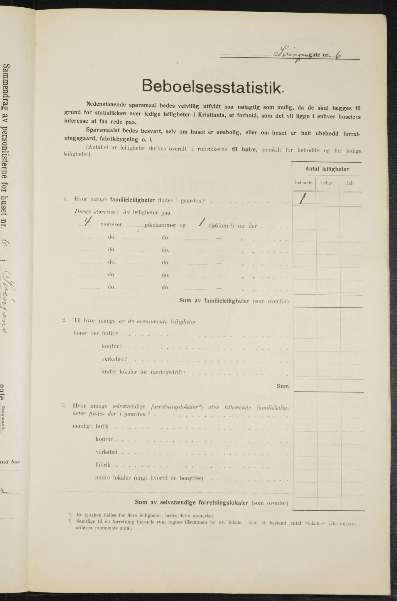 OBA, Municipal Census 1914 for Kristiania, 1914, p. 106809