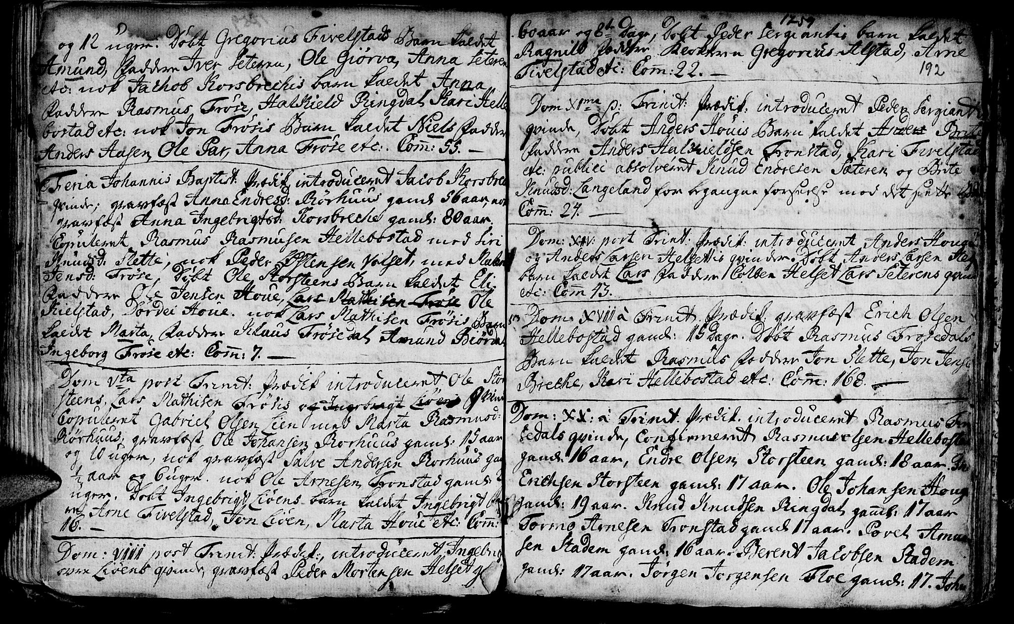 Ministerialprotokoller, klokkerbøker og fødselsregistre - Møre og Romsdal, AV/SAT-A-1454/519/L0241: Parish register (official) no. 519A01 /2, 1736-1760, p. 192