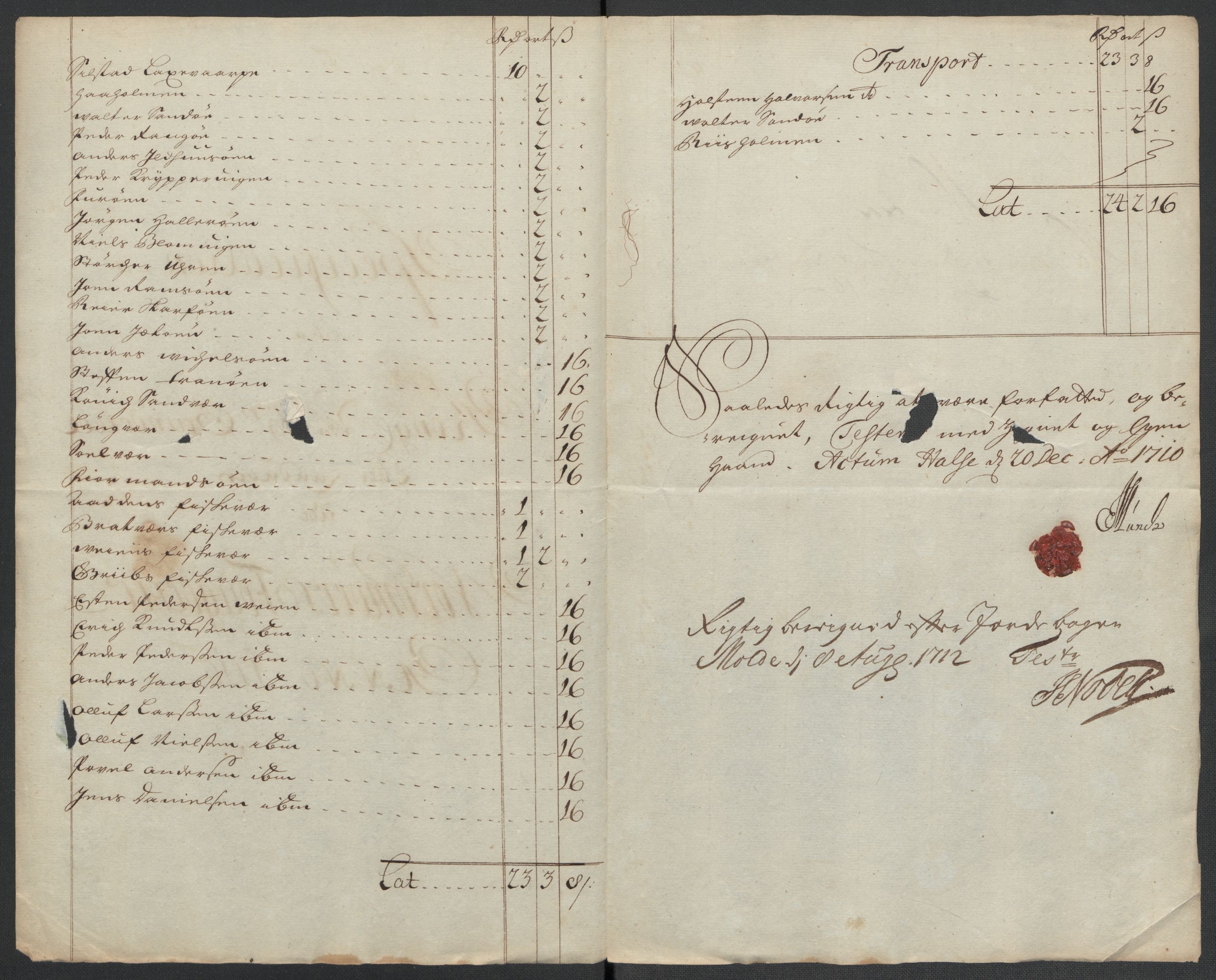 Rentekammeret inntil 1814, Reviderte regnskaper, Fogderegnskap, RA/EA-4092/R56/L3744: Fogderegnskap Nordmøre, 1709-1710, p. 328