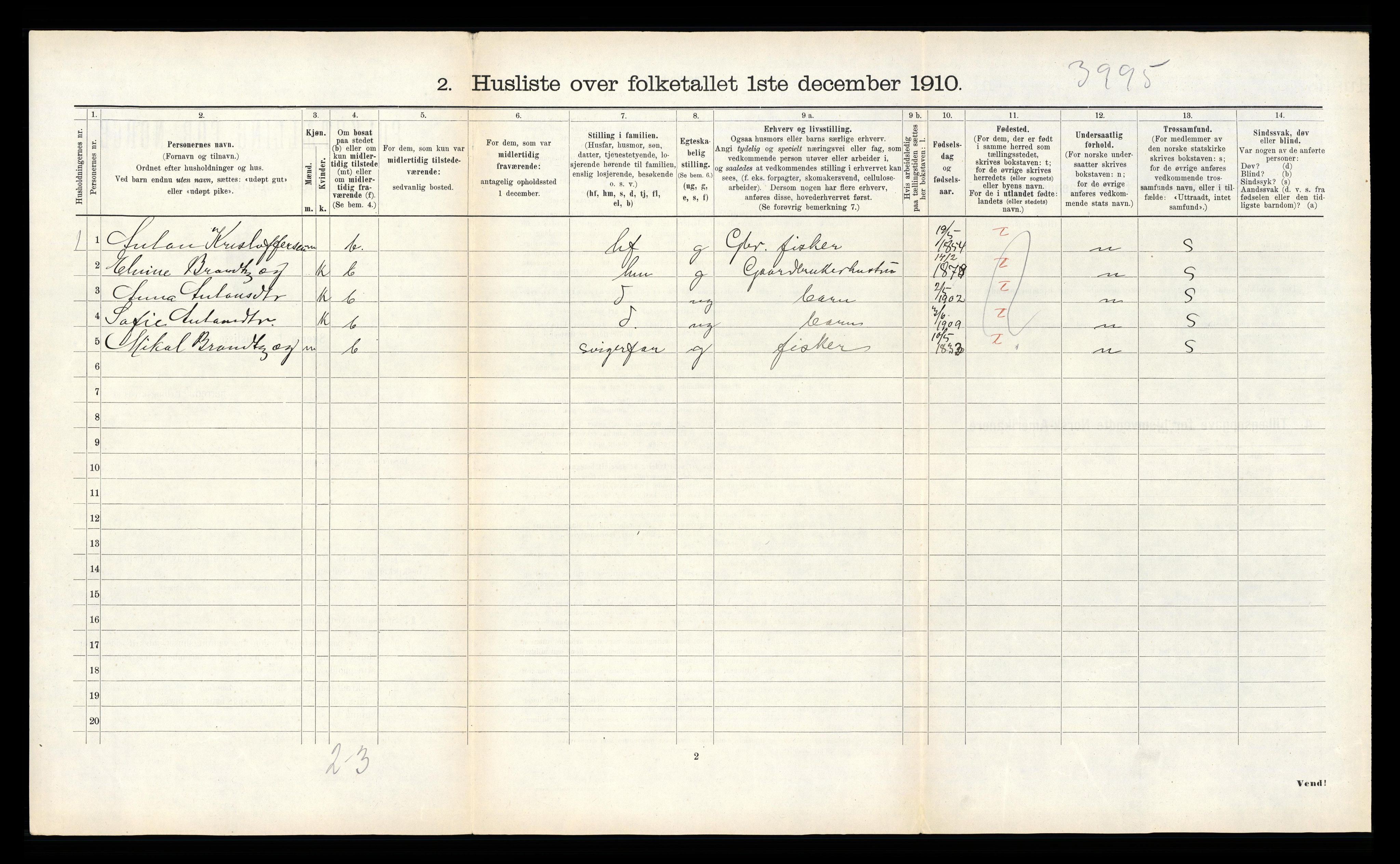 RA, 1910 census for Gravvik, 1910, p. 90