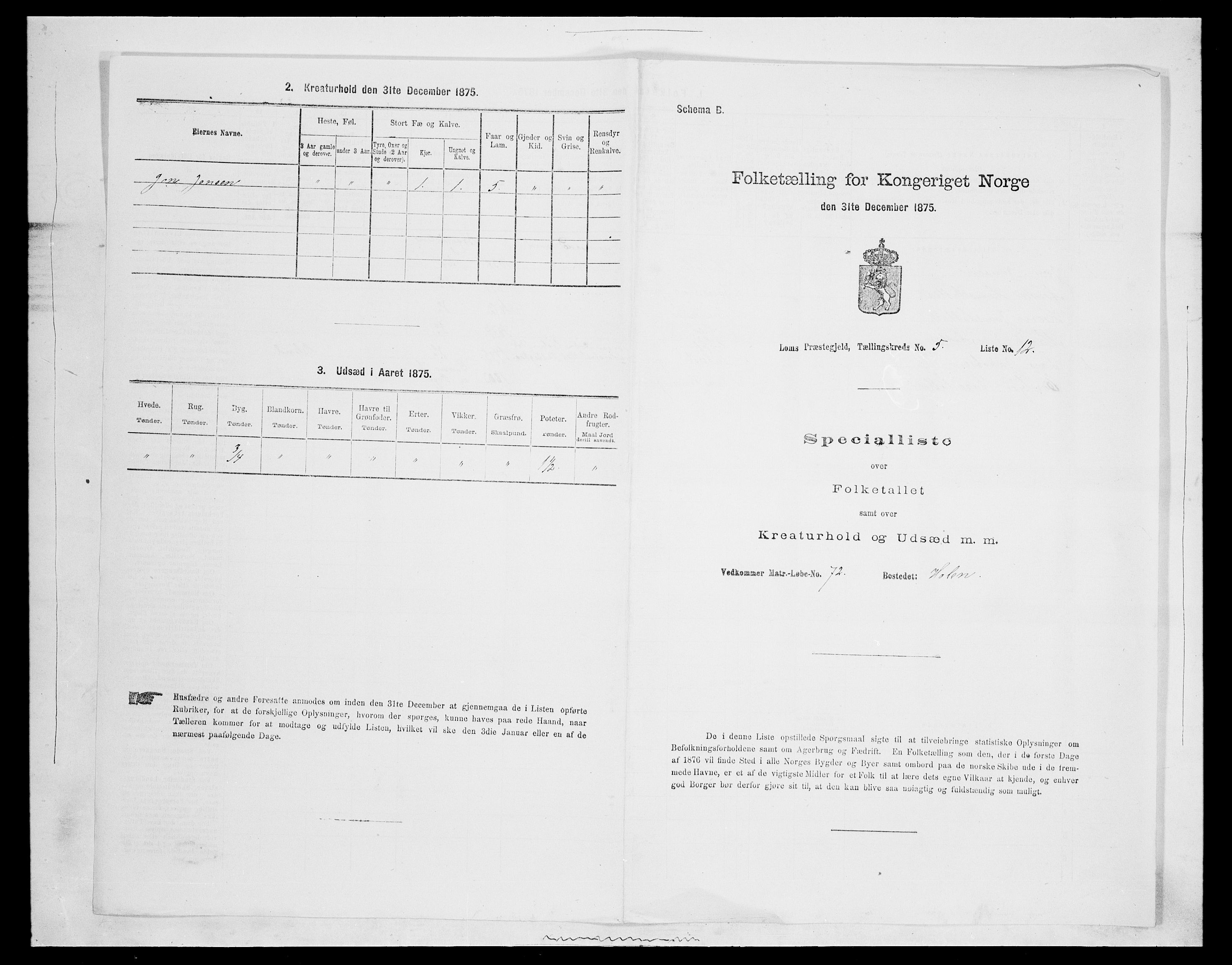 SAH, 1875 census for 0514P Lom, 1875, p. 765