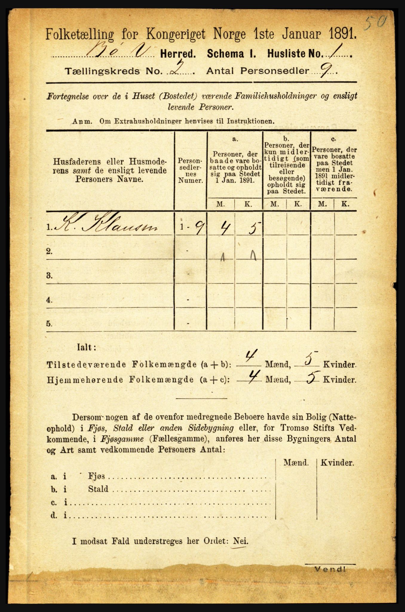 RA, 1891 census for 1867 Bø, 1891, p. 514