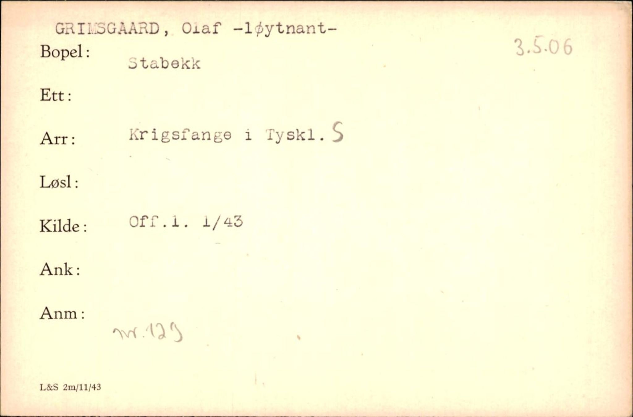 Forsvaret, Forsvarets krigshistoriske avdeling, AV/RA-RAFA-2017/Y/Yf/L0200: II-C-11-2102  -  Norske krigsfanger i Tyskland, 1940-1945, p. 326