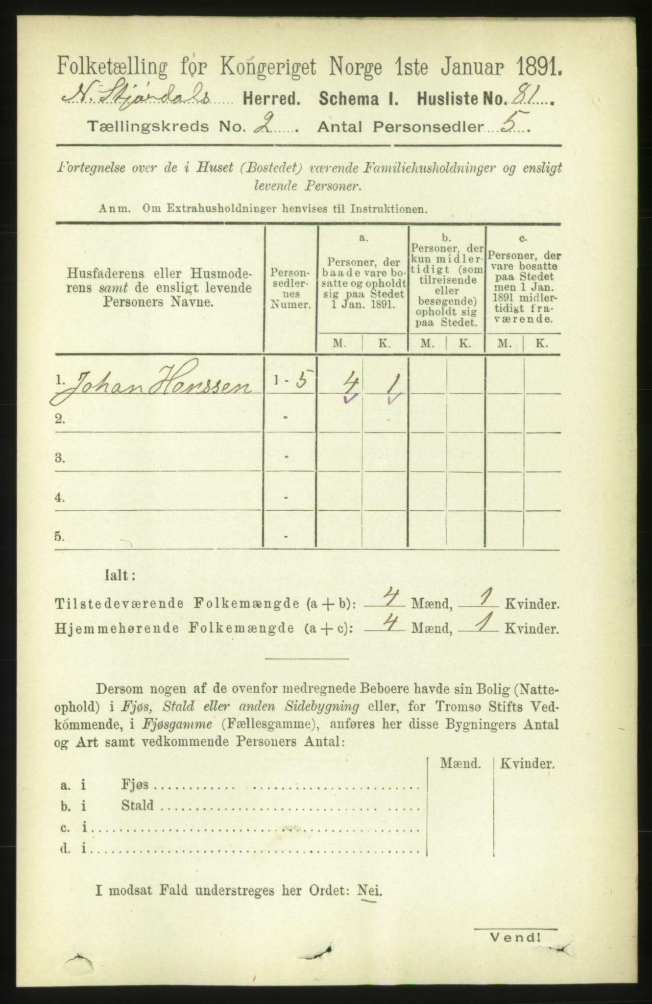 RA, 1891 census for 1714 Nedre Stjørdal, 1891, p. 481