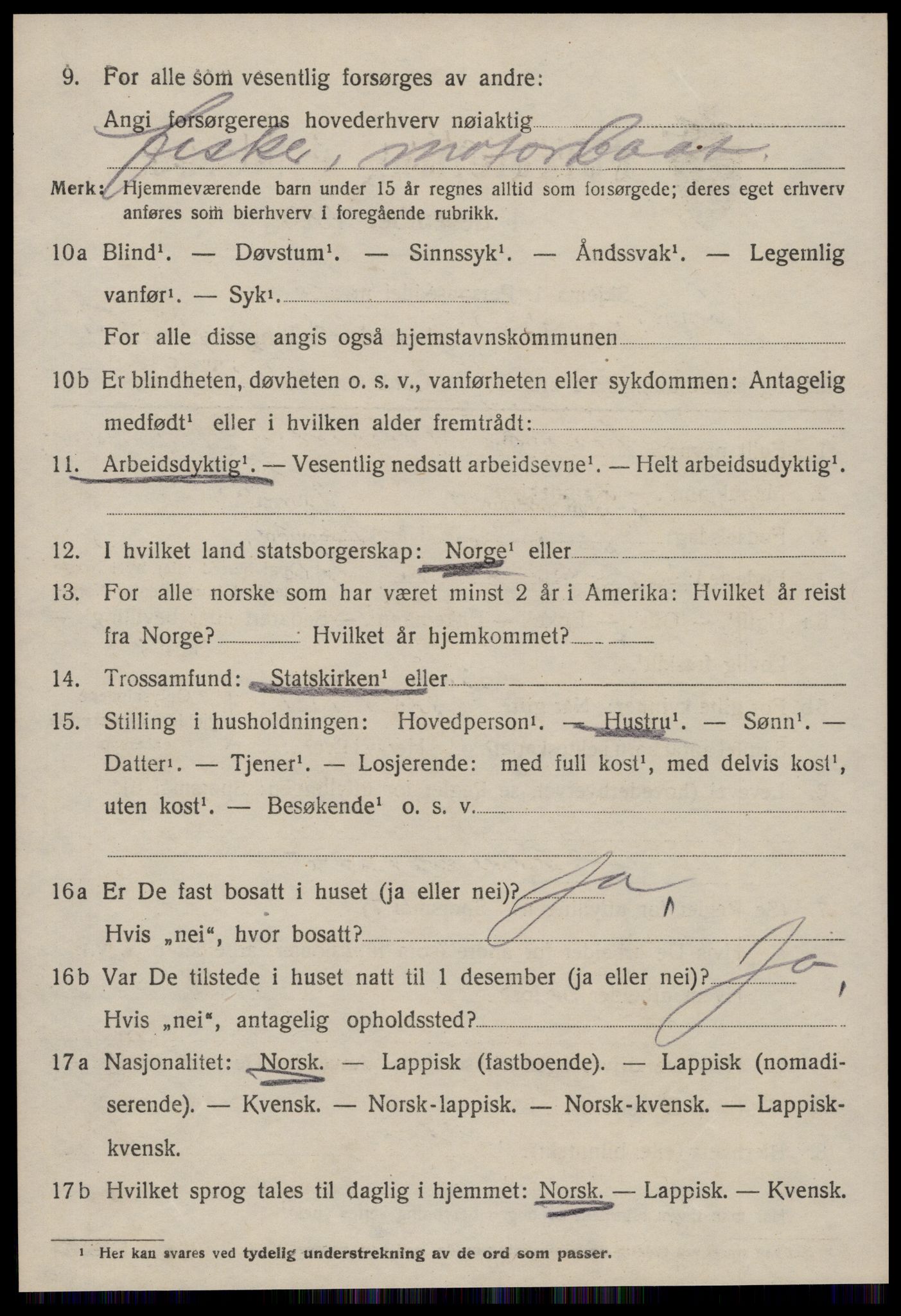 SAT, 1920 census for Jøssund, 1920, p. 2159