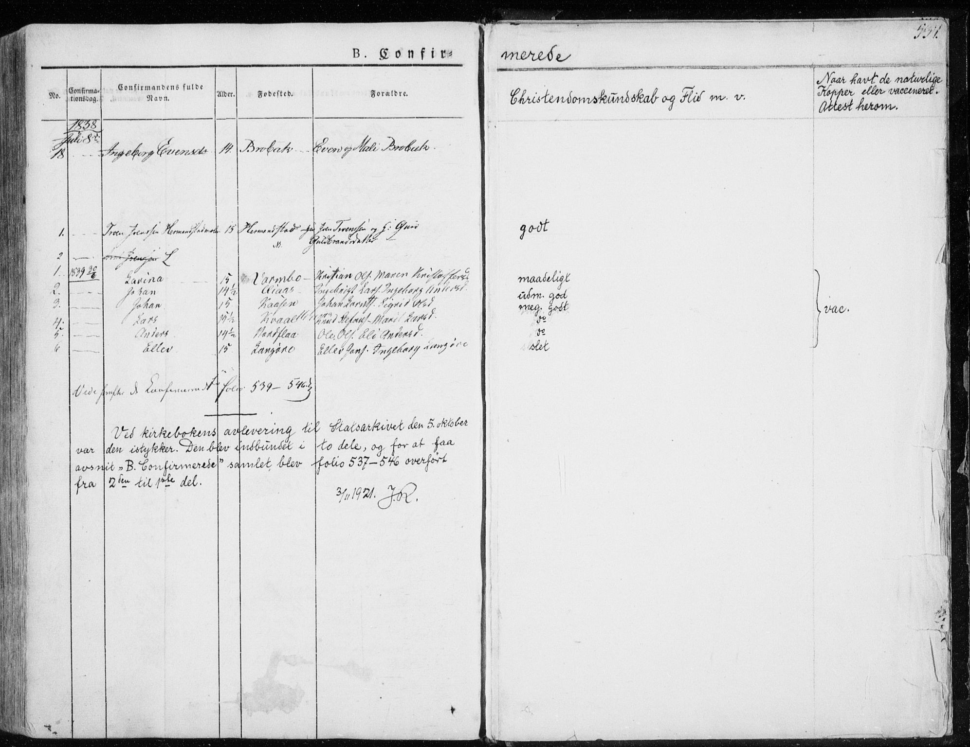 Ministerialprotokoller, klokkerbøker og fødselsregistre - Sør-Trøndelag, AV/SAT-A-1456/691/L1069: Parish register (official) no. 691A04, 1826-1841, p. 245