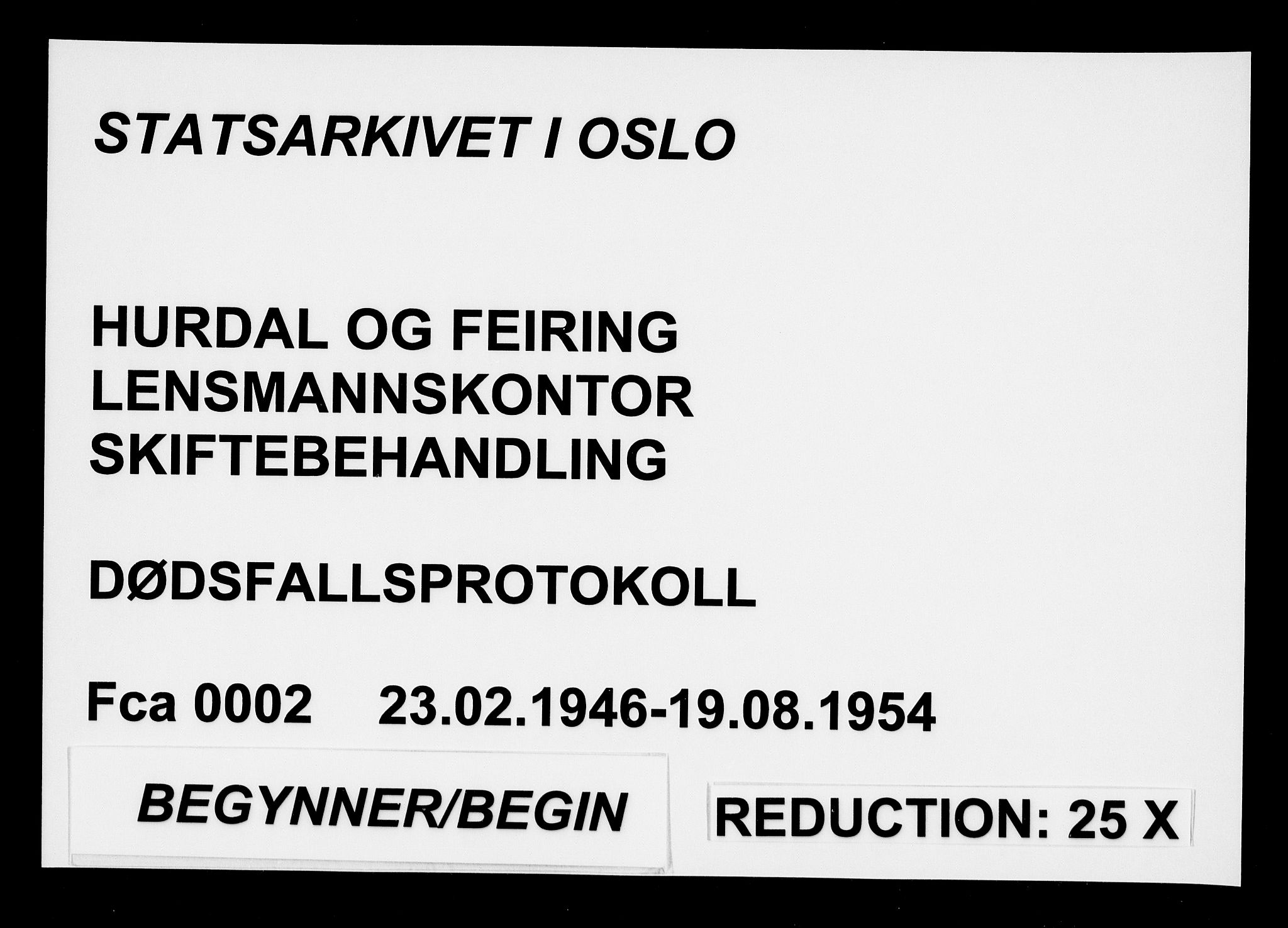 Hurdal og Feiring  lensmannskontor, AV/SAO-A-10266b/H/Ha/Haa/L0002: Dødsfallprotokoll, 1946-1954