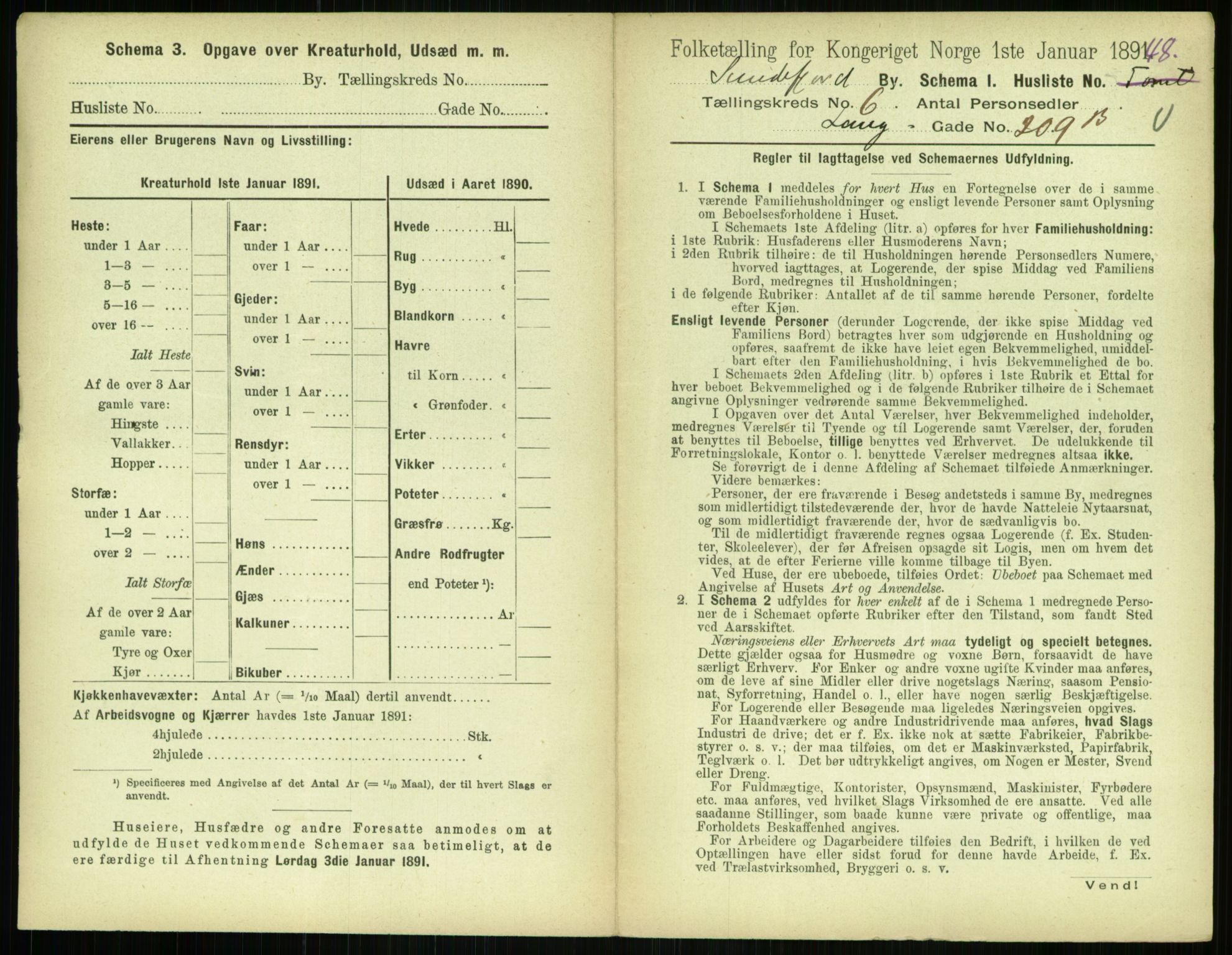 RA, 1891 census for 0706 Sandefjord, 1891, p. 721