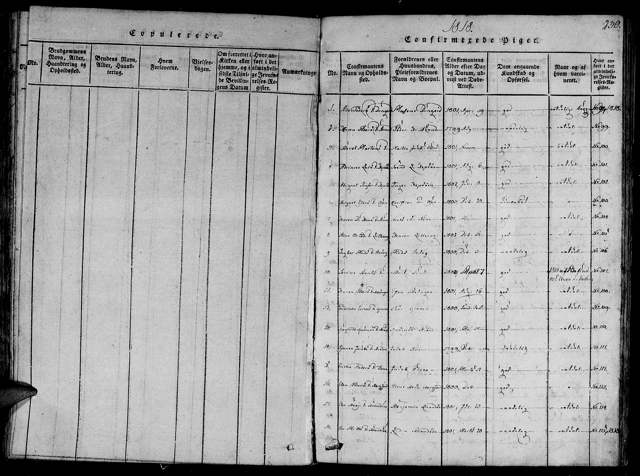 Ministerialprotokoller, klokkerbøker og fødselsregistre - Sør-Trøndelag, SAT/A-1456/657/L0702: Parish register (official) no. 657A03, 1818-1831, p. 230