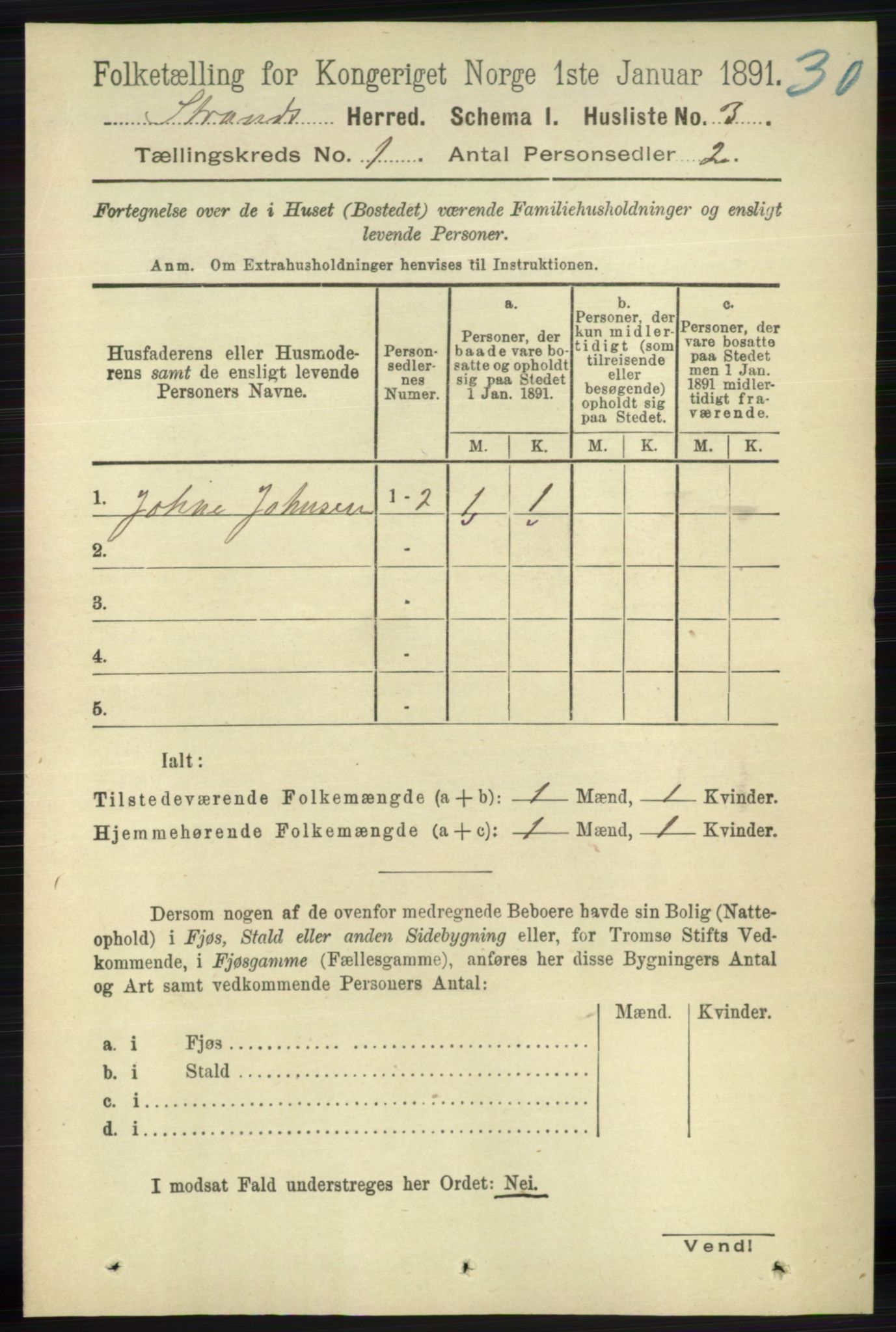 RA, 1891 census for 1130 Strand, 1891, p. 26