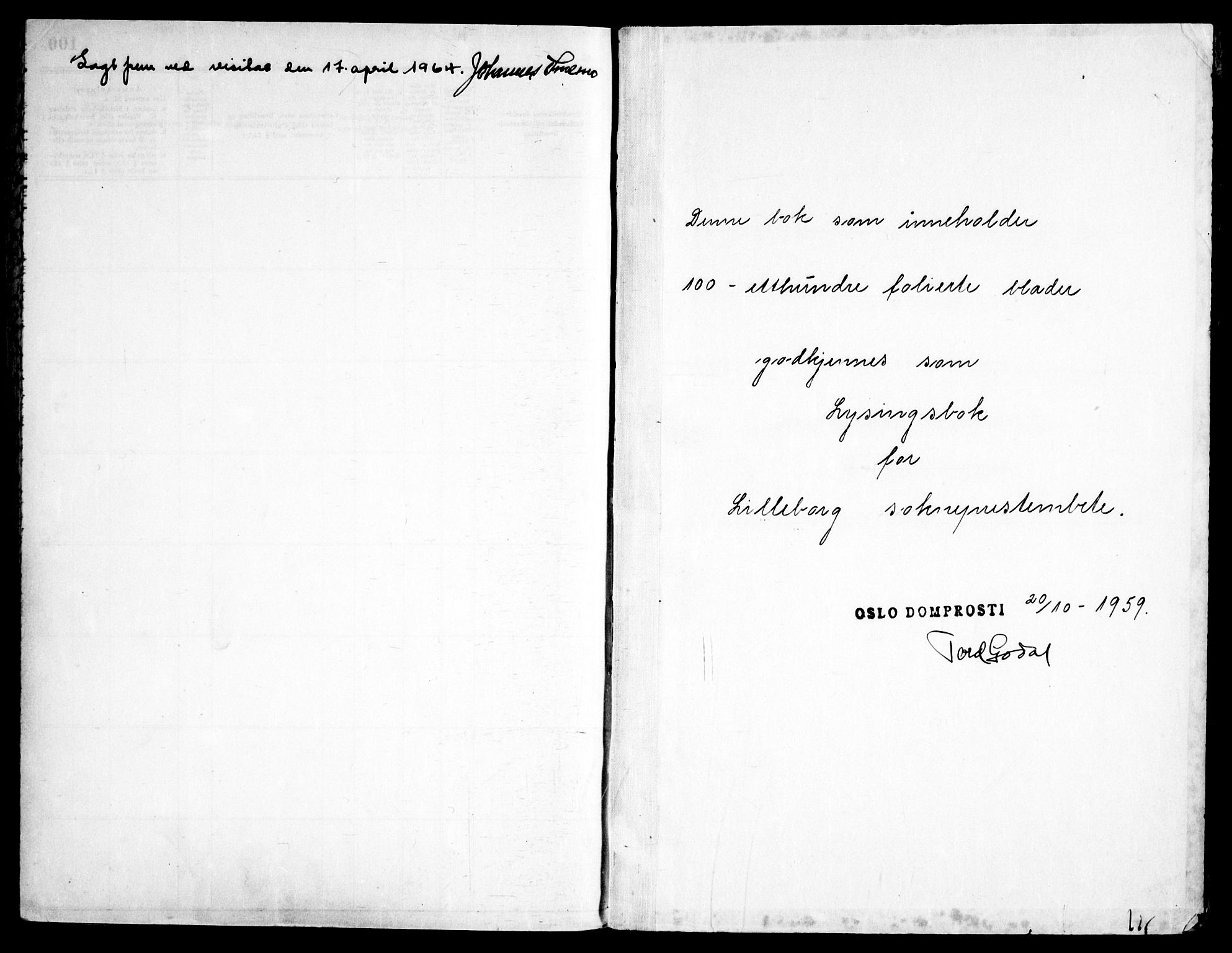 Lilleborg prestekontor Kirkebøker, SAO/A-10343a/H/L0004: Banns register no. 4, 1960-1969