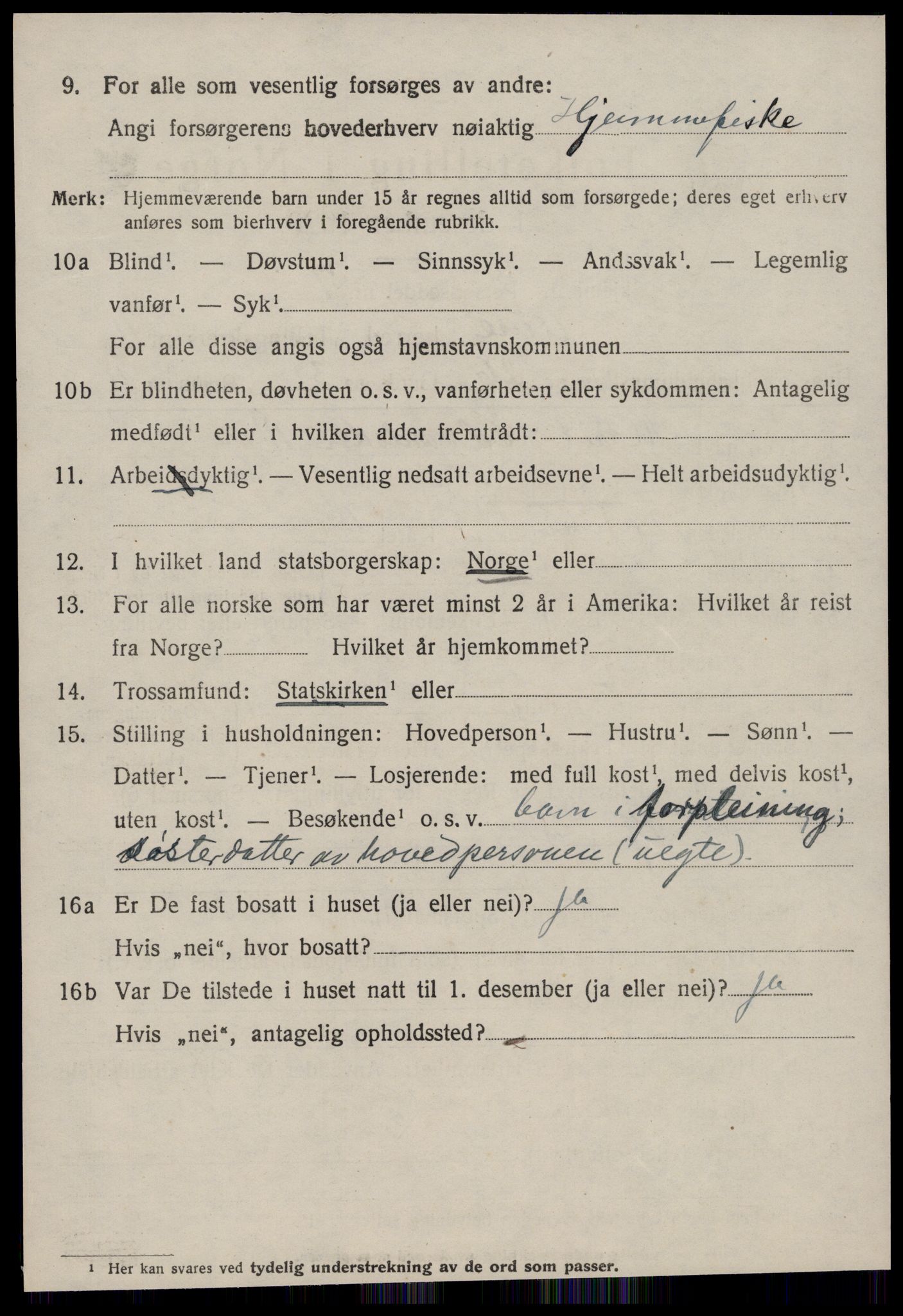 SAT, 1920 census for Aure, 1920, p. 4541