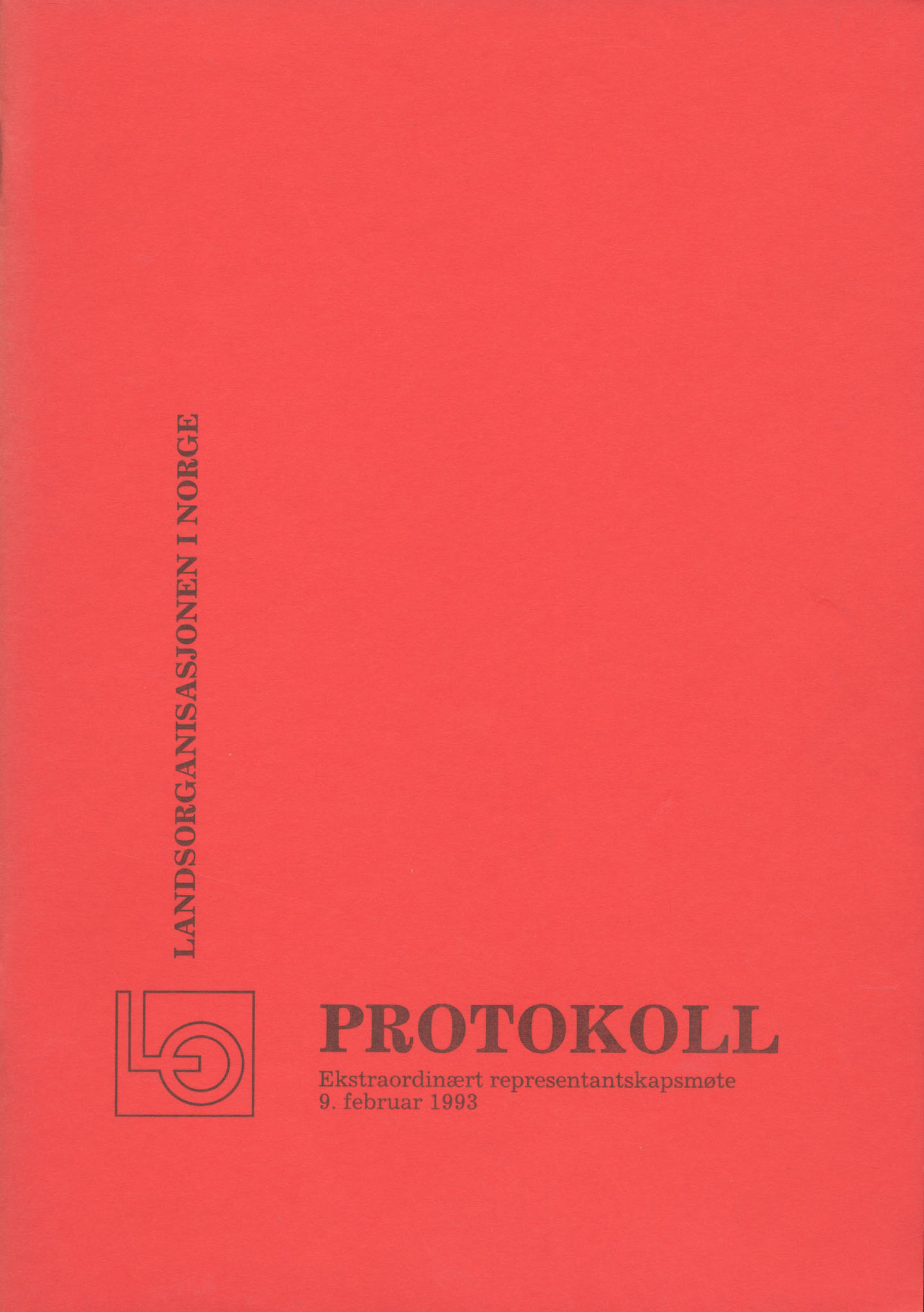 Landsorganisasjonen i Norge, AAB/ARK-1579, 1993-2008, p. 1
