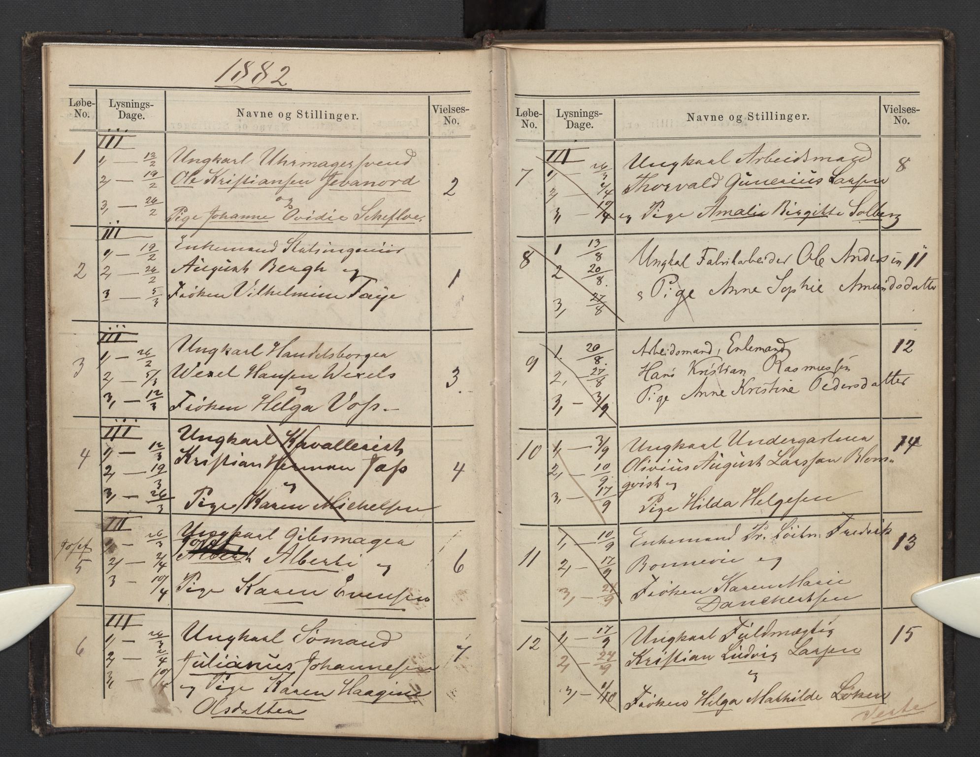 Garnisonsmenigheten Kirkebøker, AV/SAO-A-10846/H/Hb/L0002: Banns register no. II 2, 1879-1902