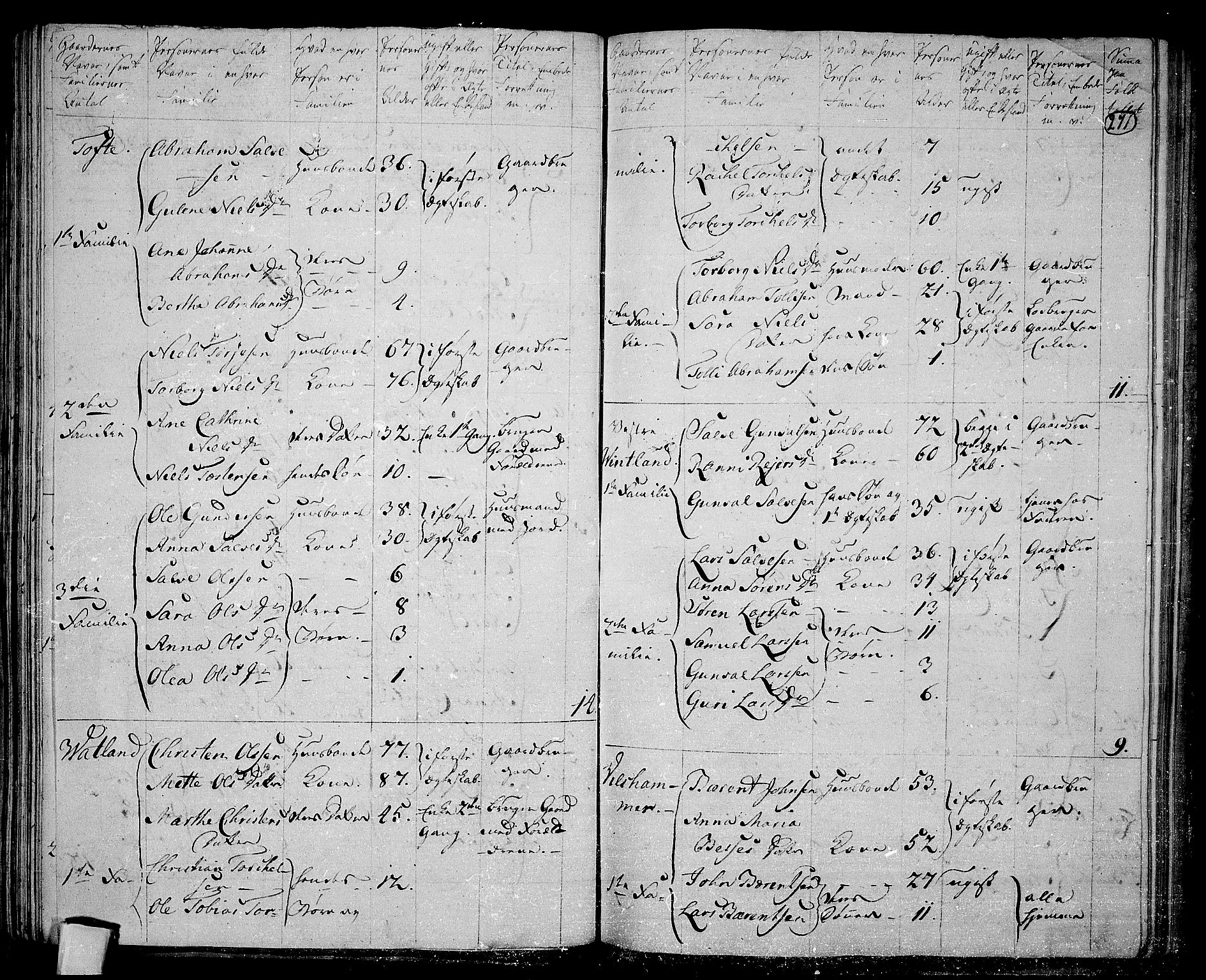 RA, 1801 census for 1032P Lyngdal, 1801, p. 270b-271a