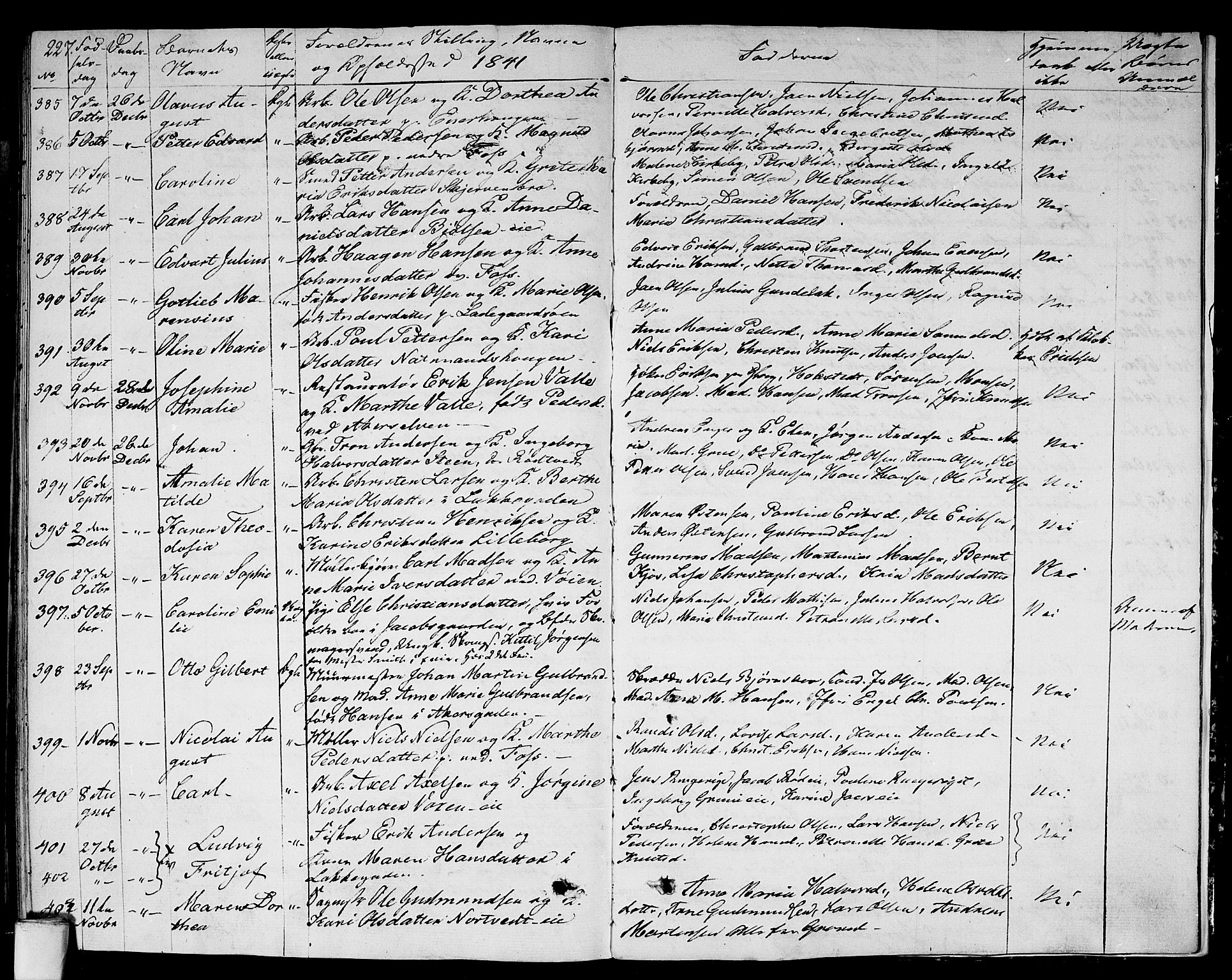 Aker prestekontor kirkebøker, SAO/A-10861/F/L0016: Parish register (official) no. 16, 1827-1841, p. 227