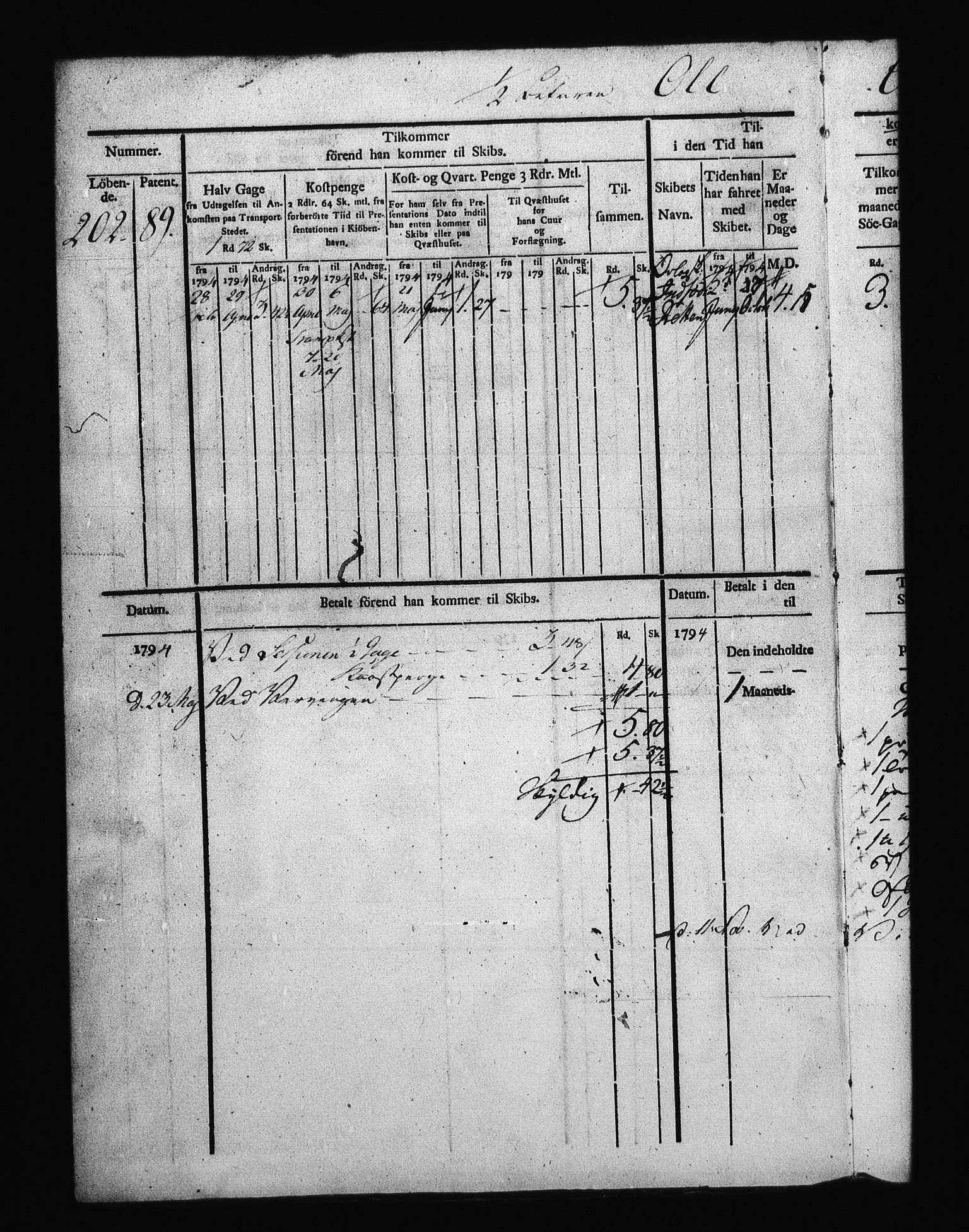 Sjøetaten, AV/RA-EA-3110/F/L0113: Bragernes distrikt, bind 2, 1794