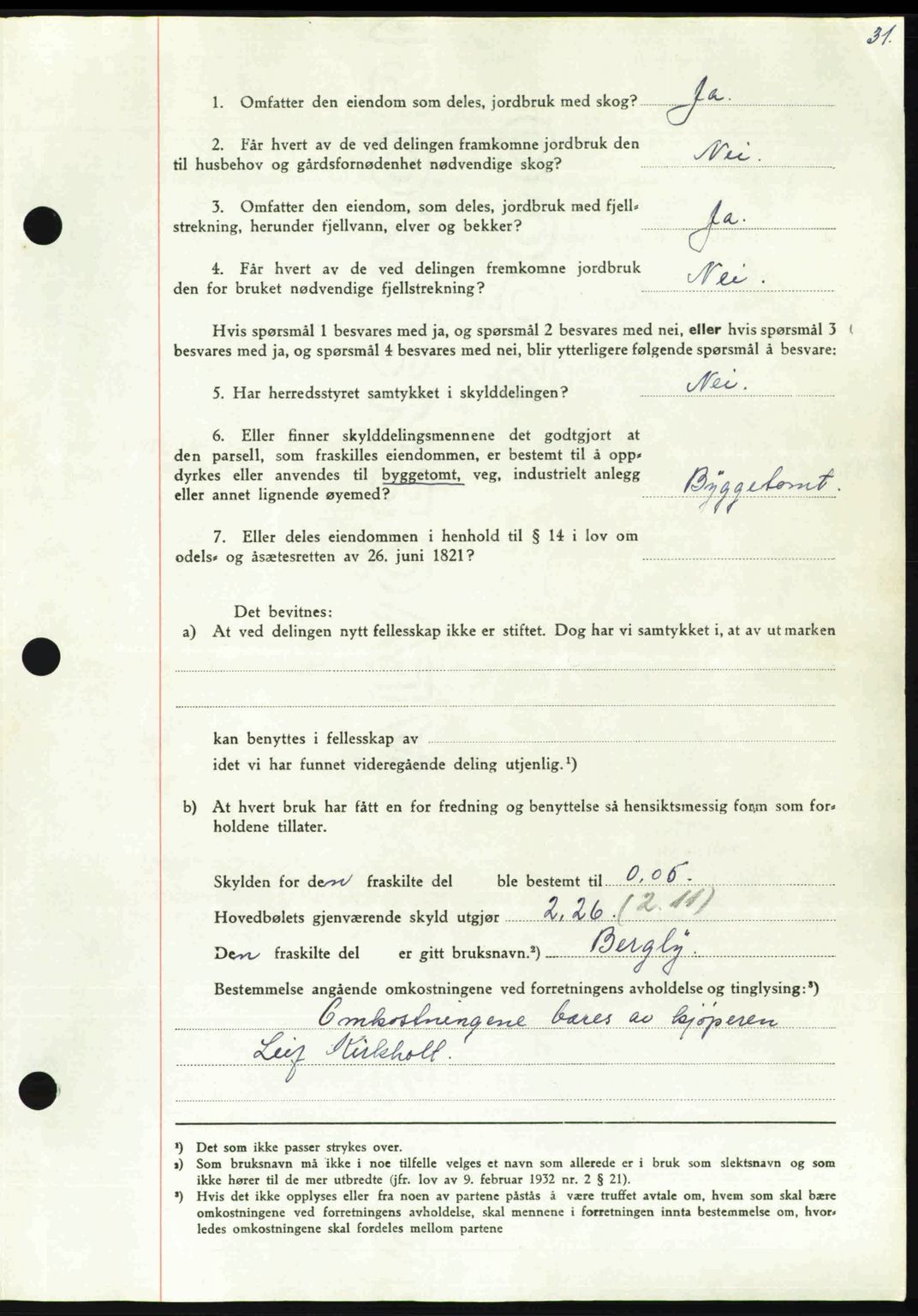 Nordmøre sorenskriveri, AV/SAT-A-4132/1/2/2Ca: Mortgage book no. A112, 1949-1949, Diary no: : 2051/1949