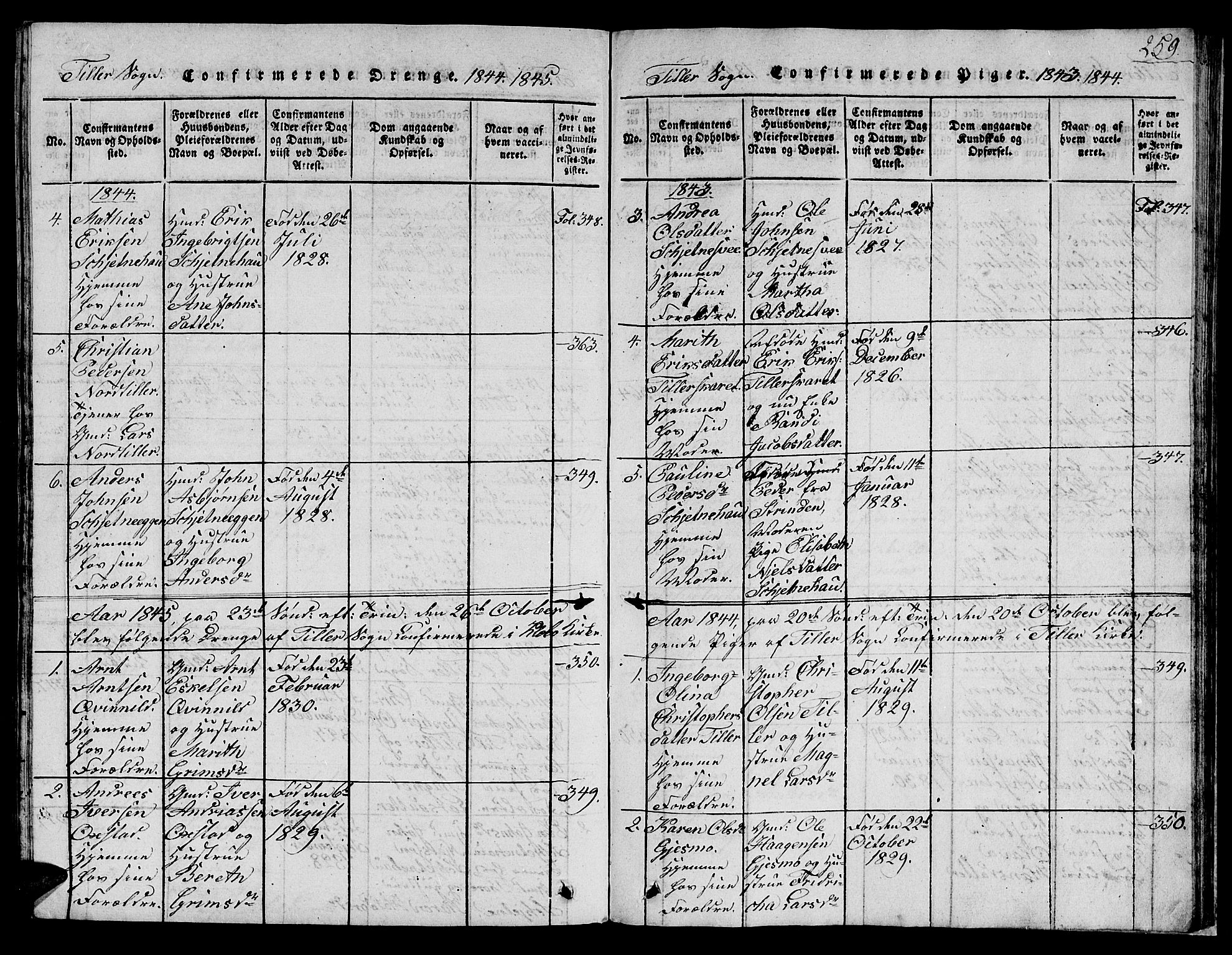 Ministerialprotokoller, klokkerbøker og fødselsregistre - Sør-Trøndelag, SAT/A-1456/621/L0458: Parish register (copy) no. 621C01, 1816-1865, p. 259