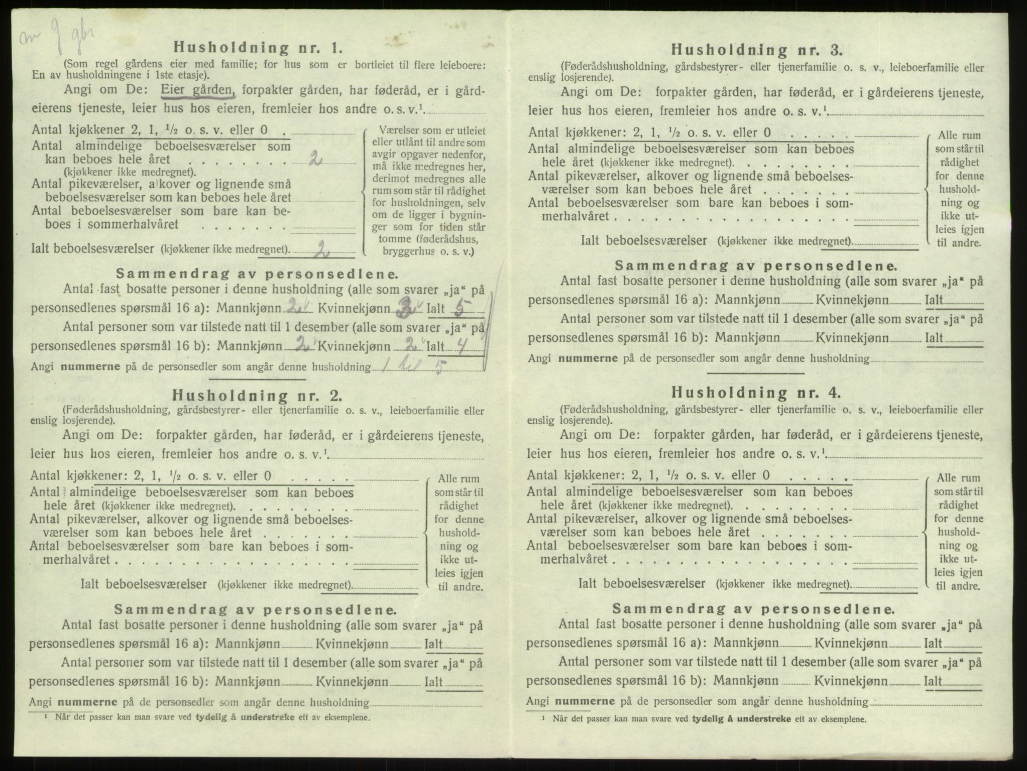 SAB, 1920 census for Breim, 1920, p. 193