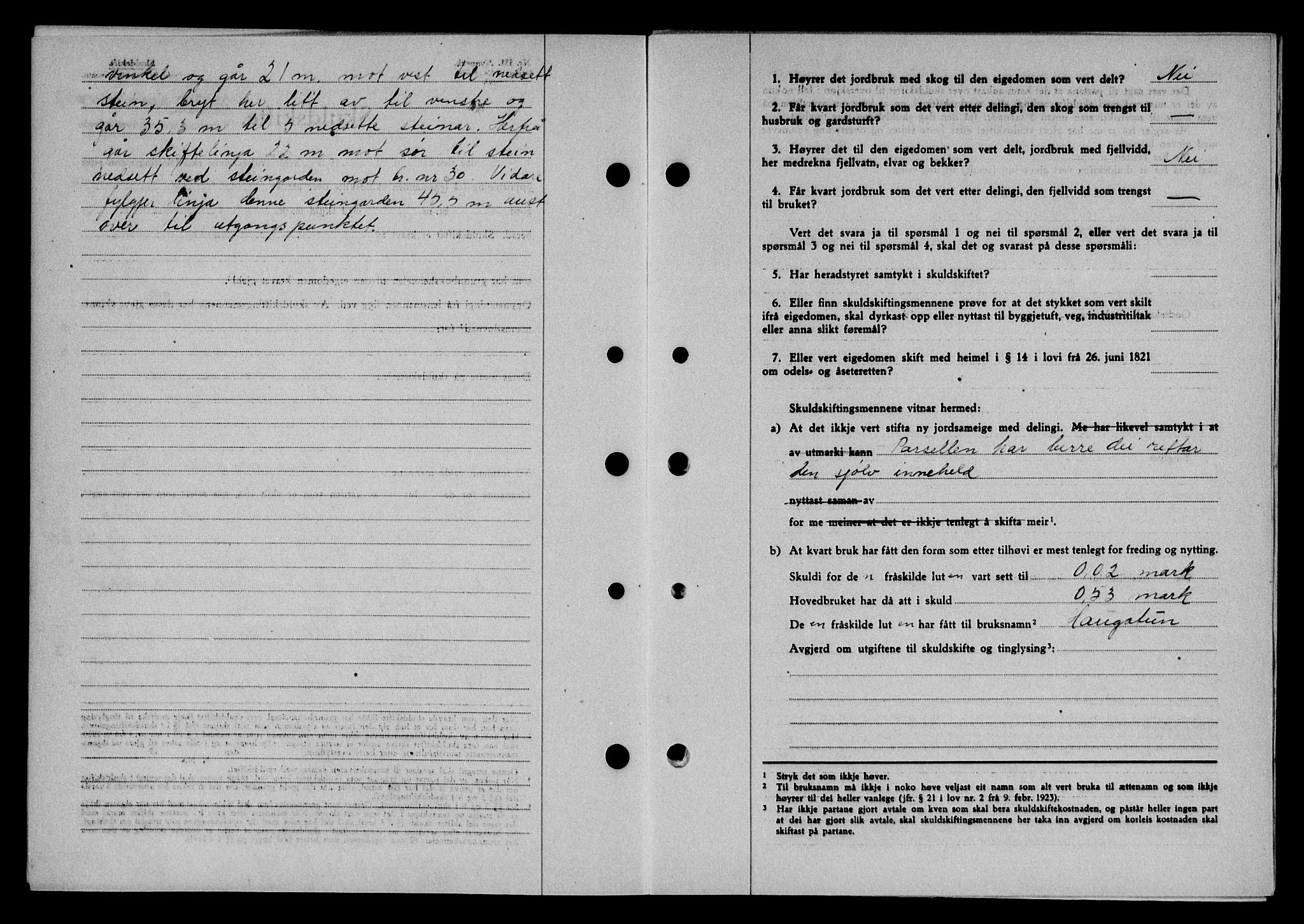 Karmsund sorenskriveri, SAST/A-100311/01/II/IIB/L0090: Mortgage book no. 70A, 1947-1947, Diary no: : 1464/1947