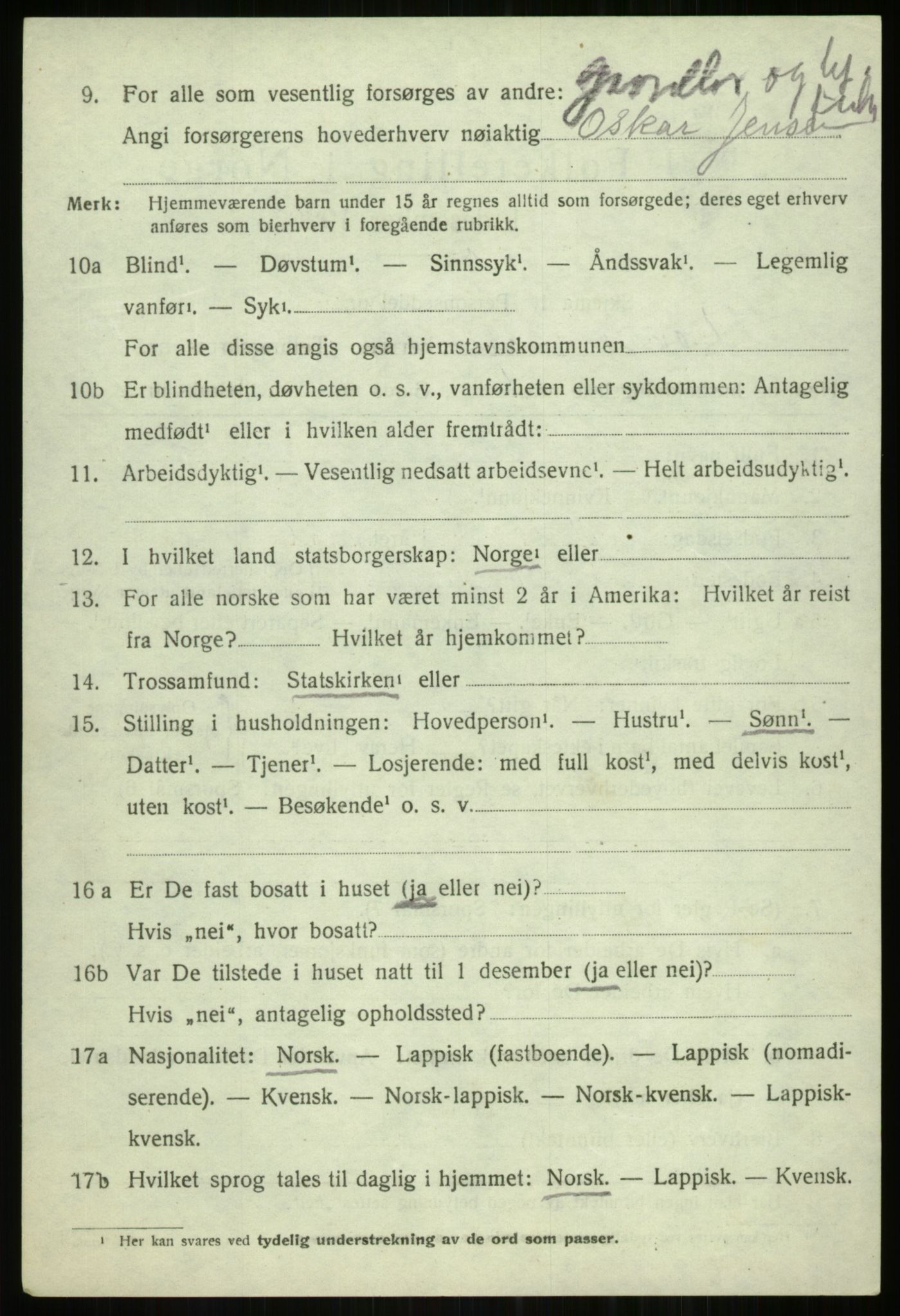 SATØ, 1920 census for Tromsøysund, 1920, p. 7581