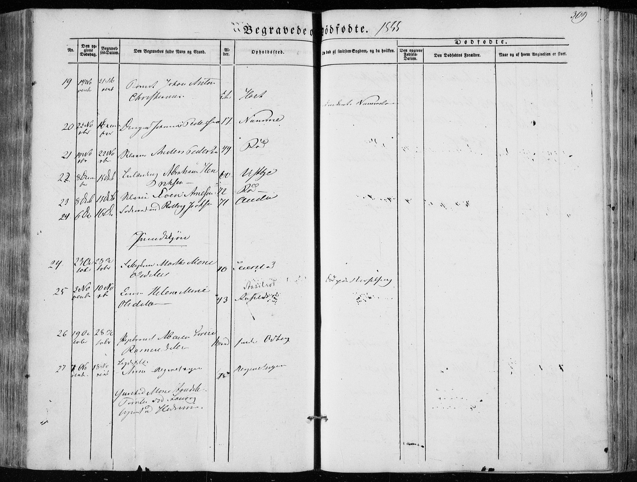 Hedrum kirkebøker, AV/SAKO-A-344/F/Fa/L0006: Parish register (official) no. I 6, 1849-1857, p. 309