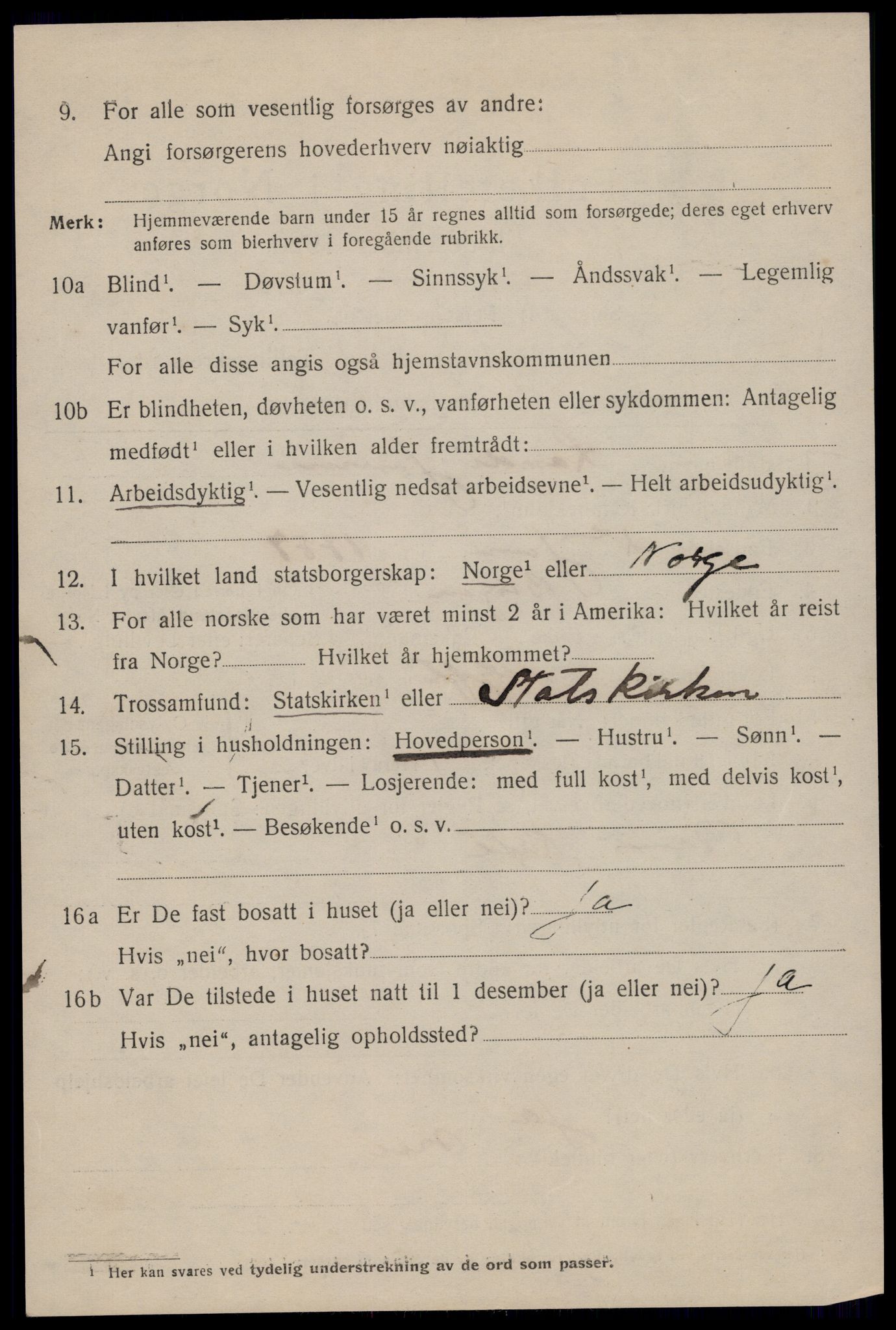 SAST, 1920 census for Stavanger, 1920, p. 92455