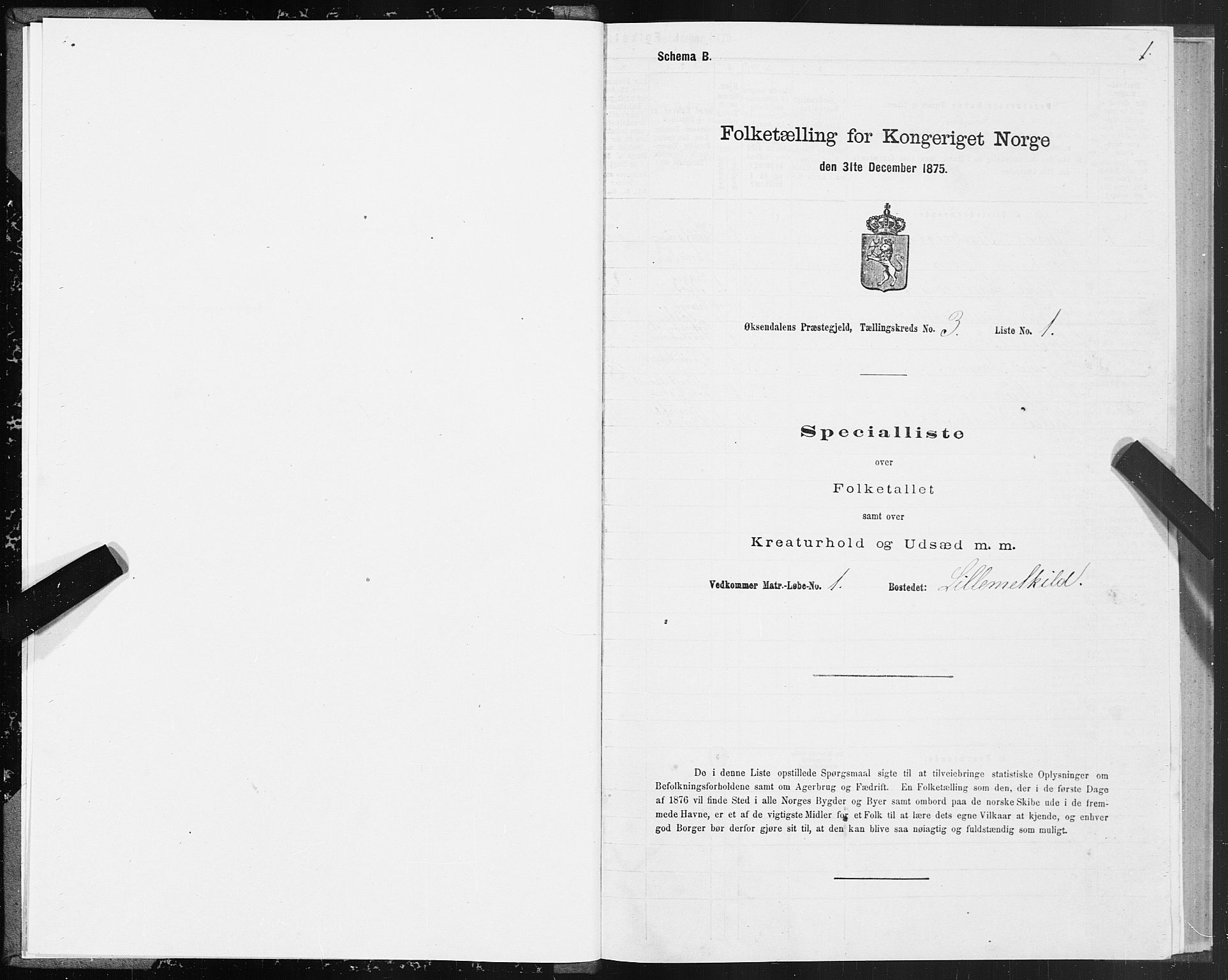 SAT, 1875 census for 1561P Øksendal, 1875, p. 2001