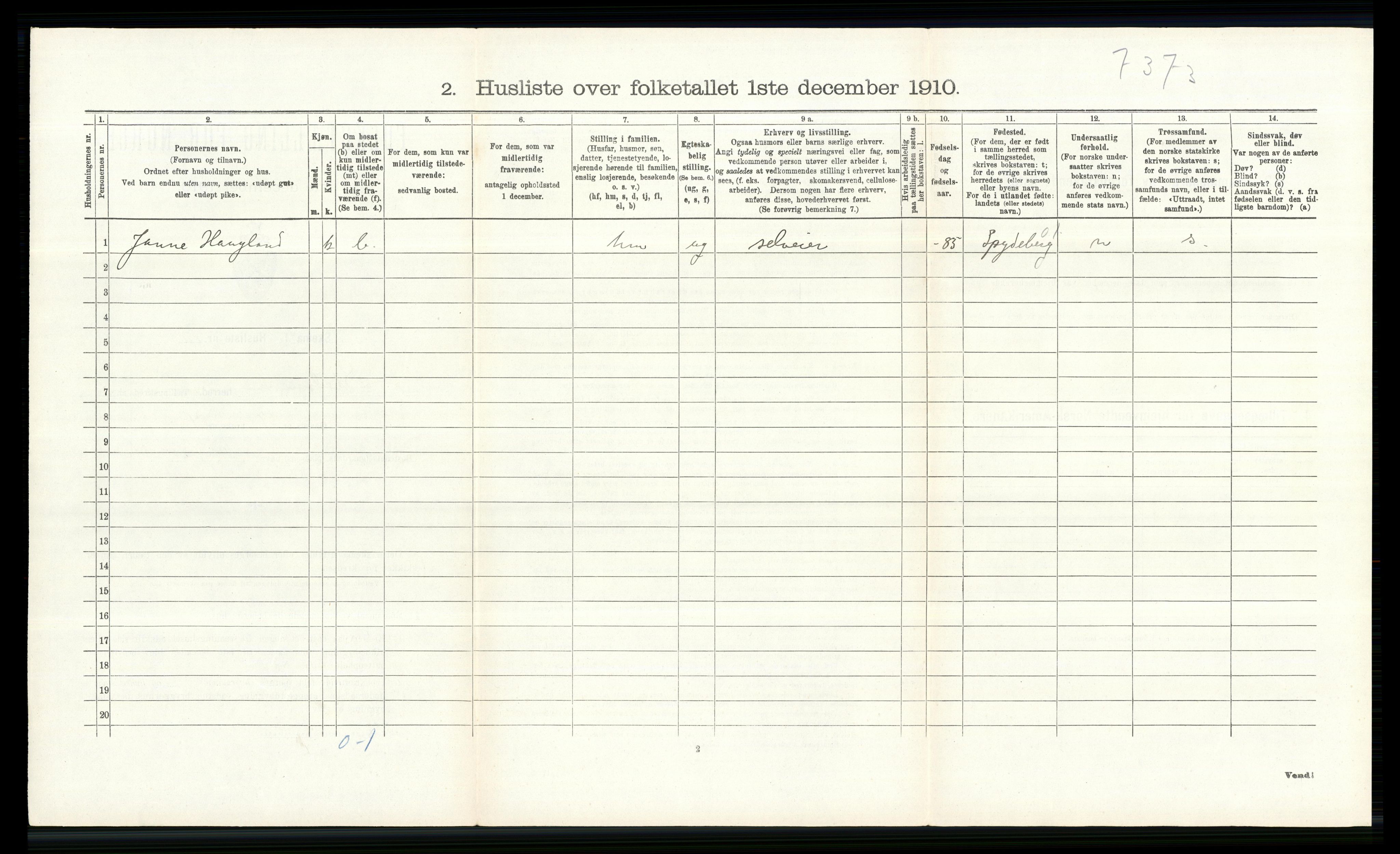 RA, 1910 census for Skedsmo, 1910, p. 750