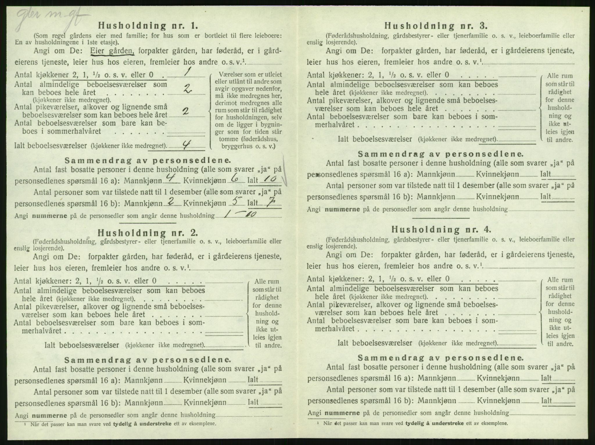 SAT, 1920 census for Vik, 1920, p. 340