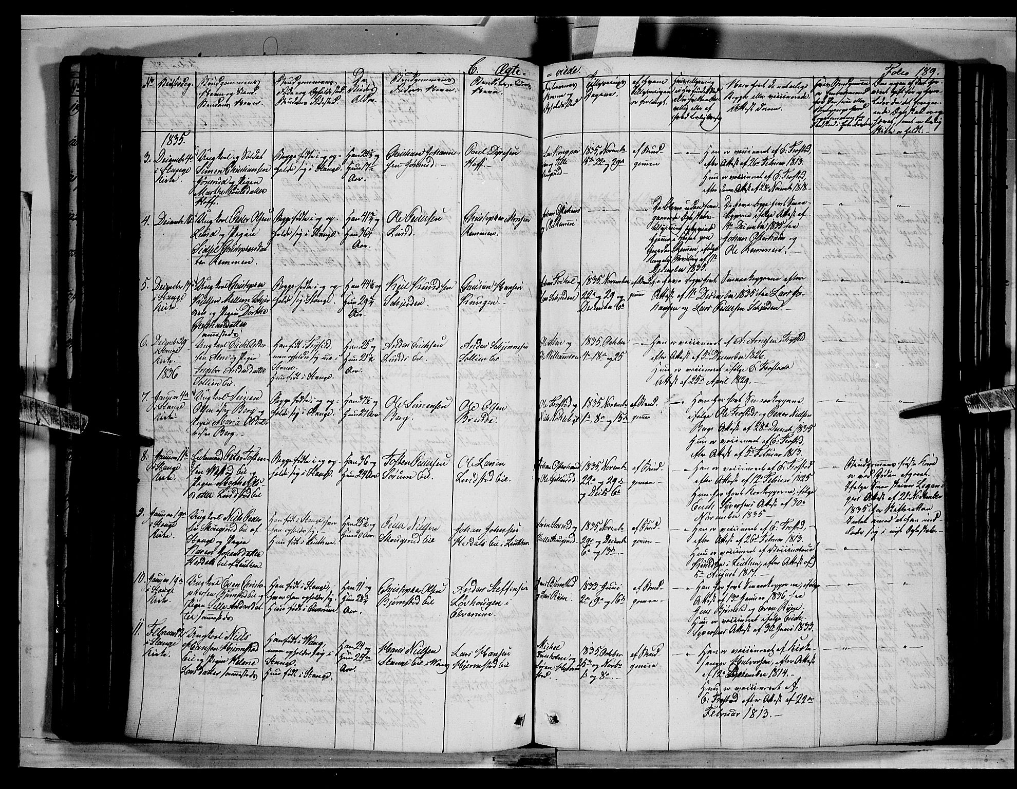 Stange prestekontor, AV/SAH-PREST-002/K/L0010: Parish register (official) no. 10, 1835-1845, p. 189