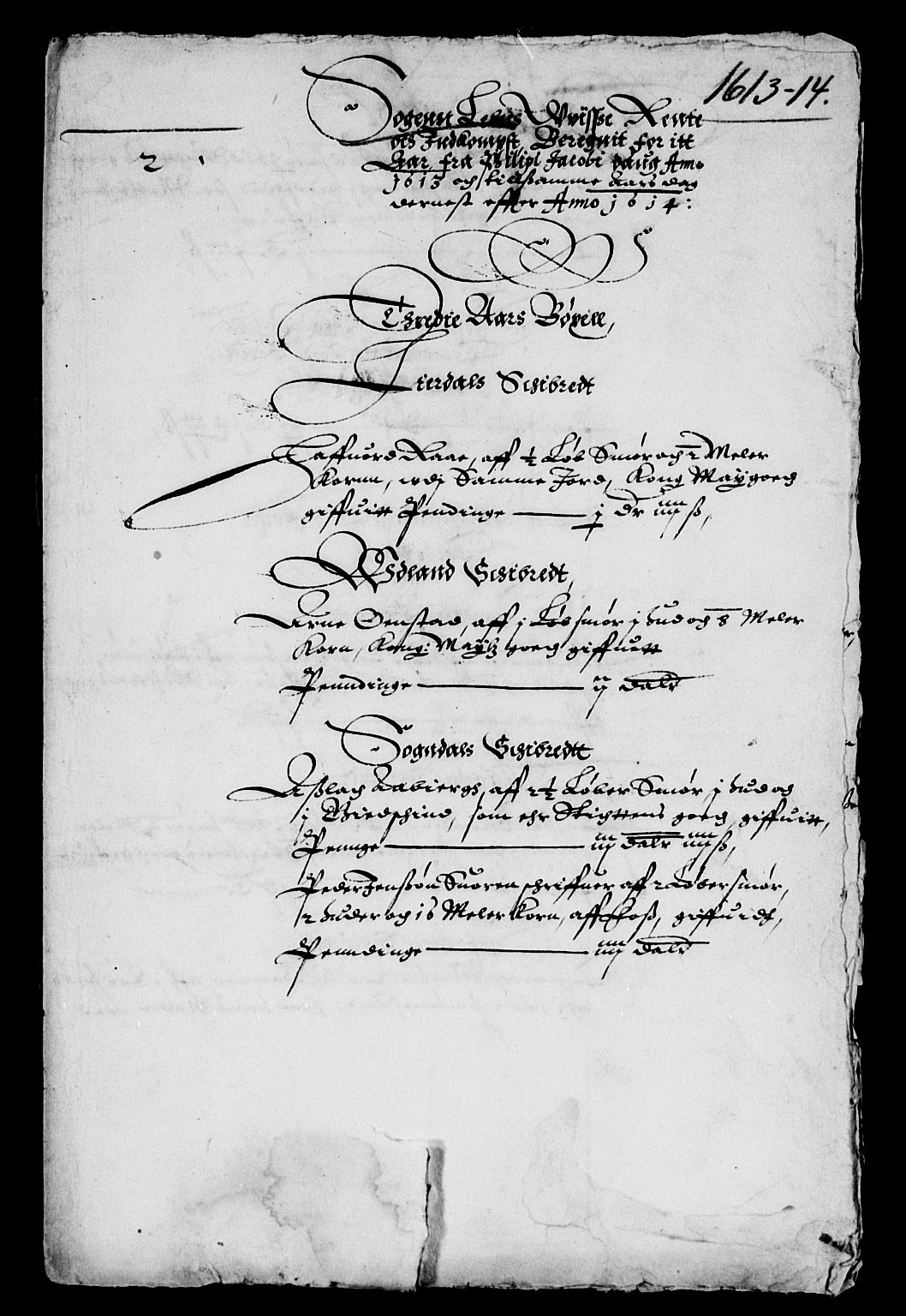 Rentekammeret inntil 1814, Reviderte regnskaper, Lensregnskaper, AV/RA-EA-5023/R/Rb/Rbt/L0014: Bergenhus len, 1610-1614