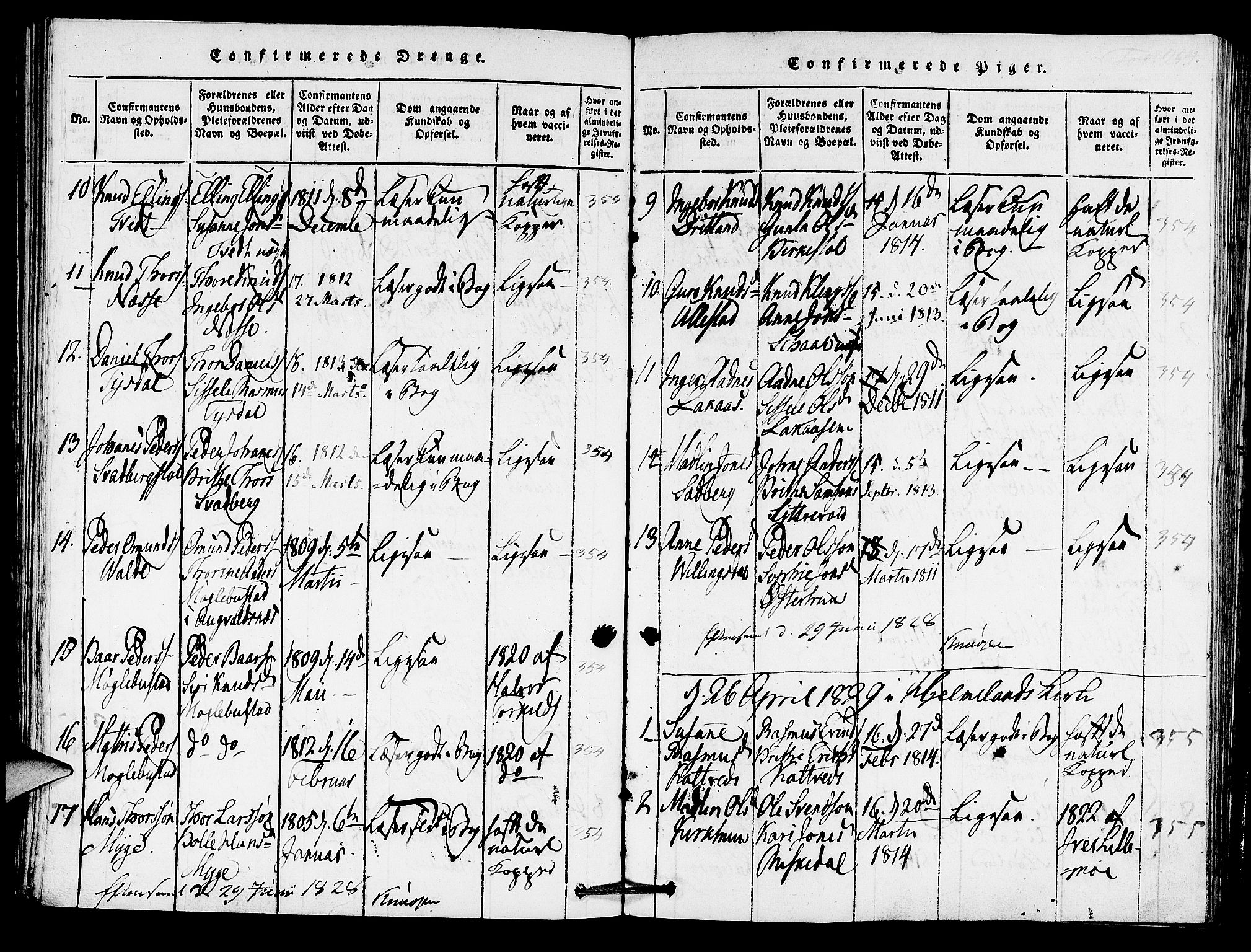 Hjelmeland sokneprestkontor, AV/SAST-A-101843/01/IV/L0005: Parish register (official) no. A 5, 1816-1841, p. 254